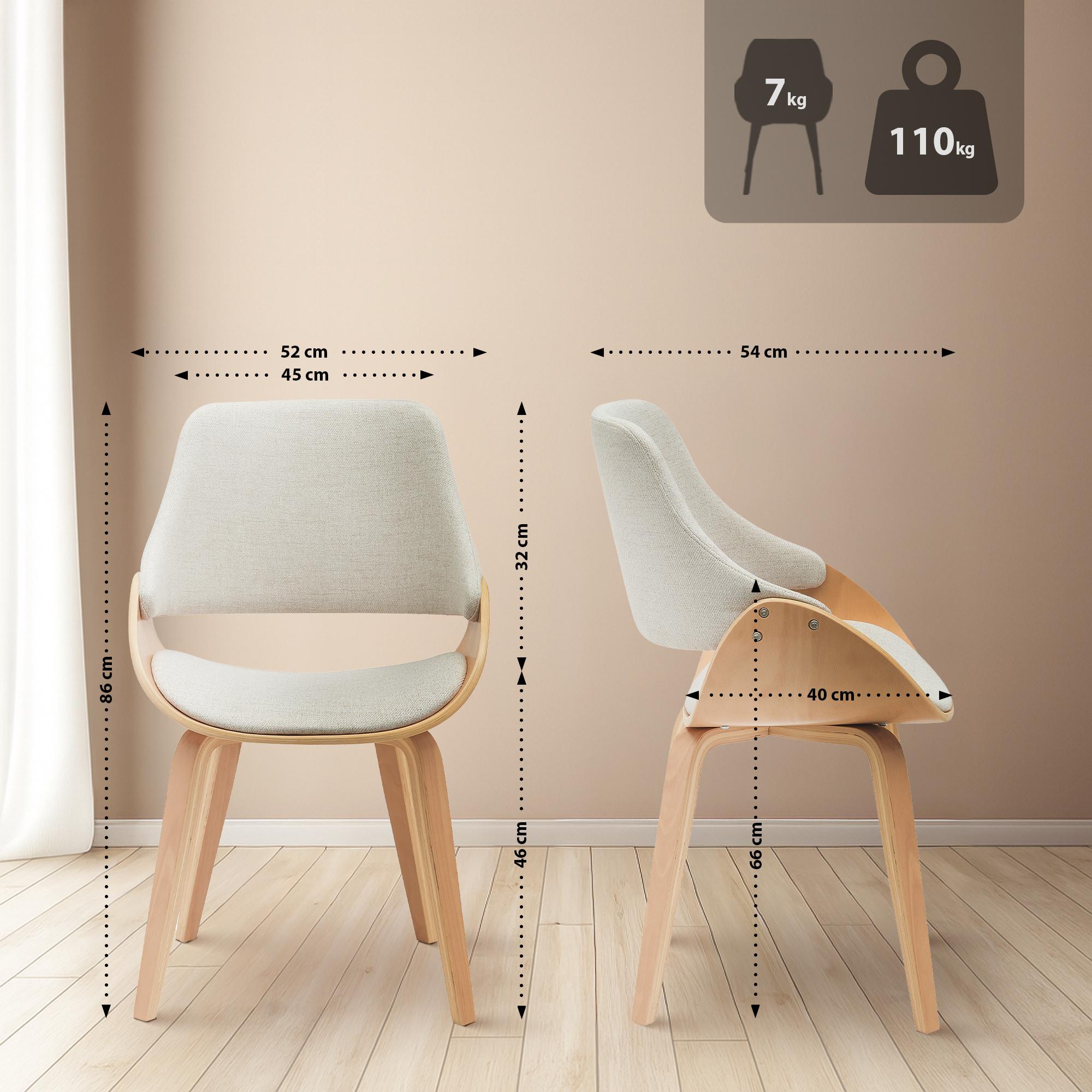 Set van 2 eetkamerstoelen Vangale