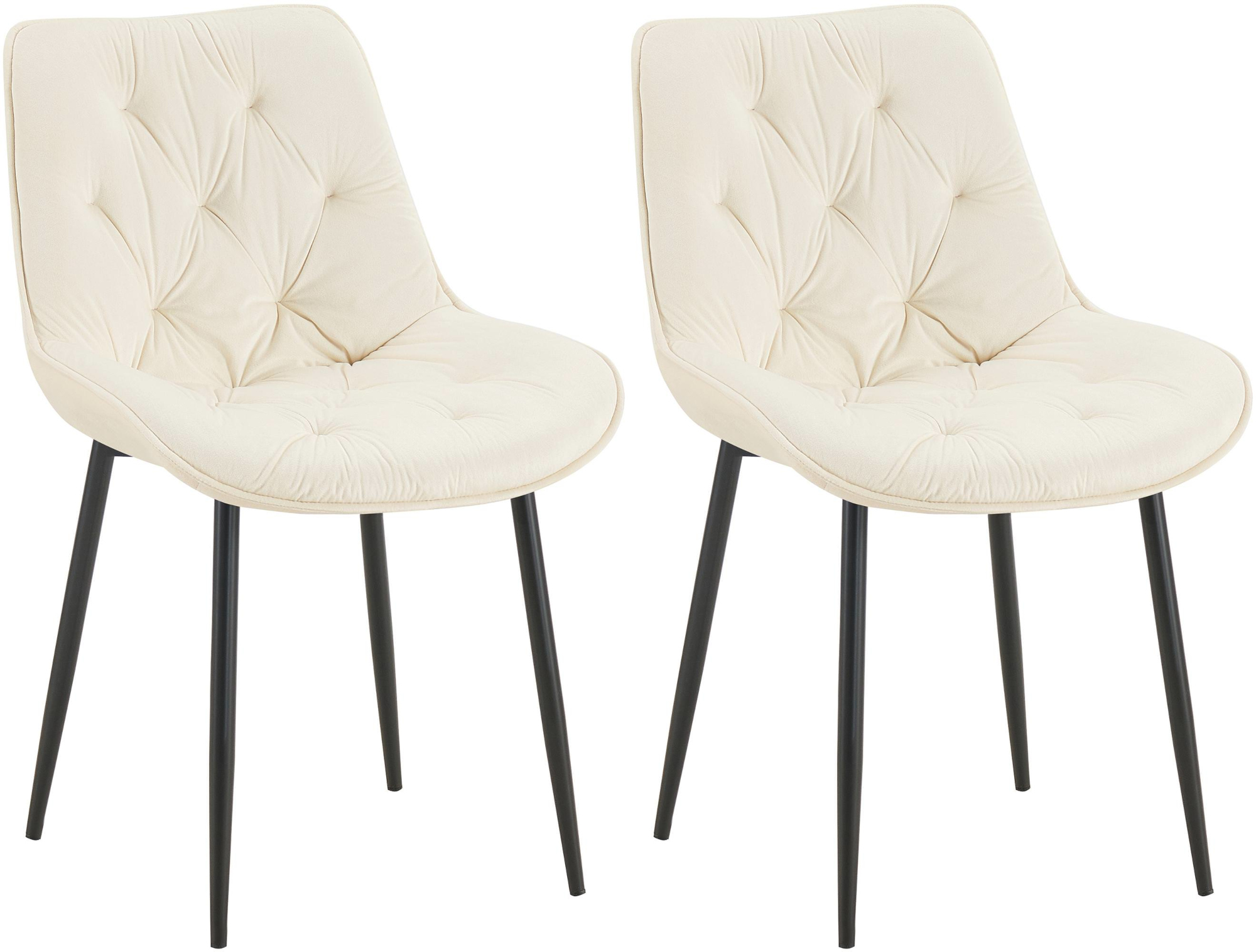 Set van 2 eetkamerstoelen Wallace fluweel
