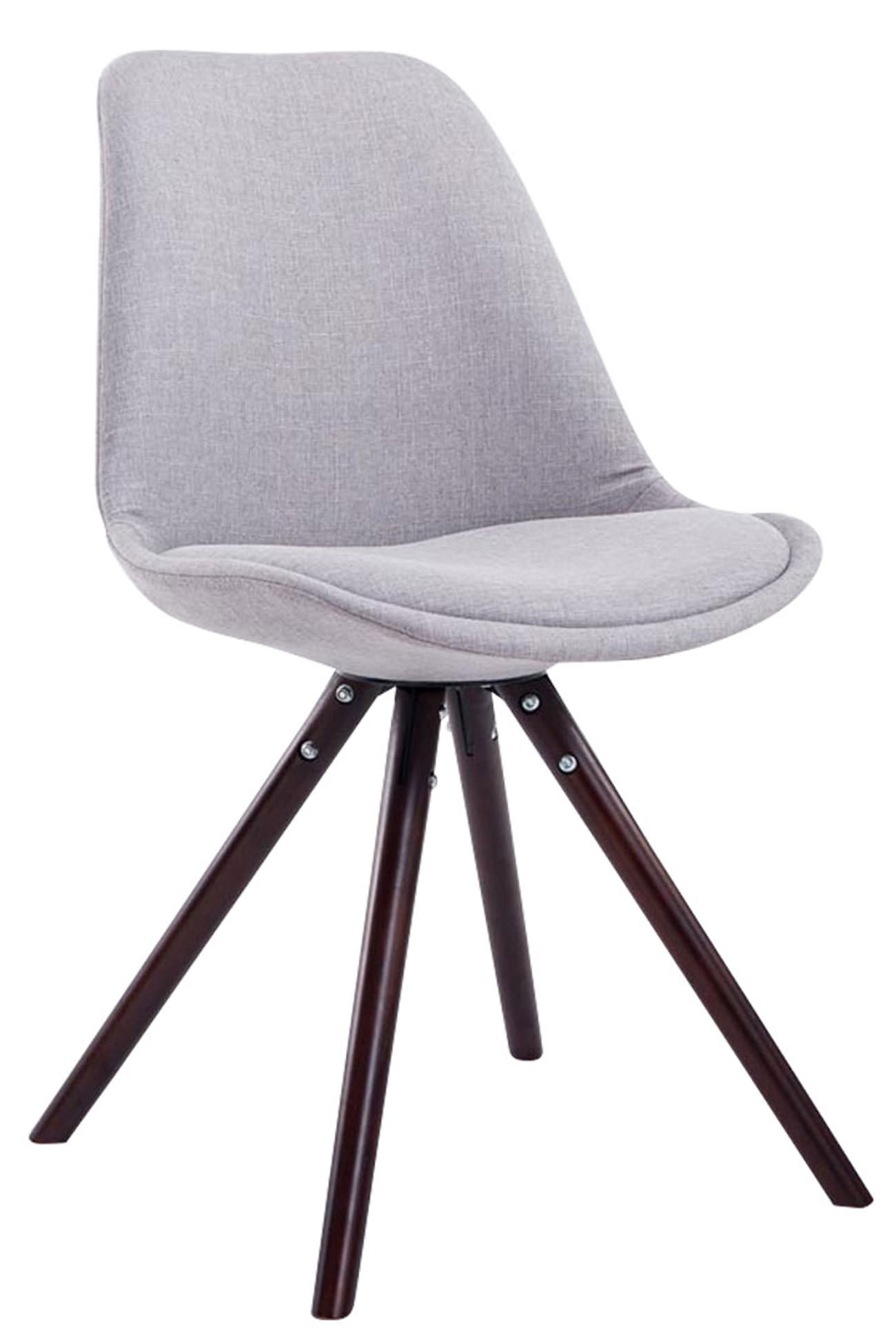 Set van 4 eetkamerstoelen Toulouse stof rond