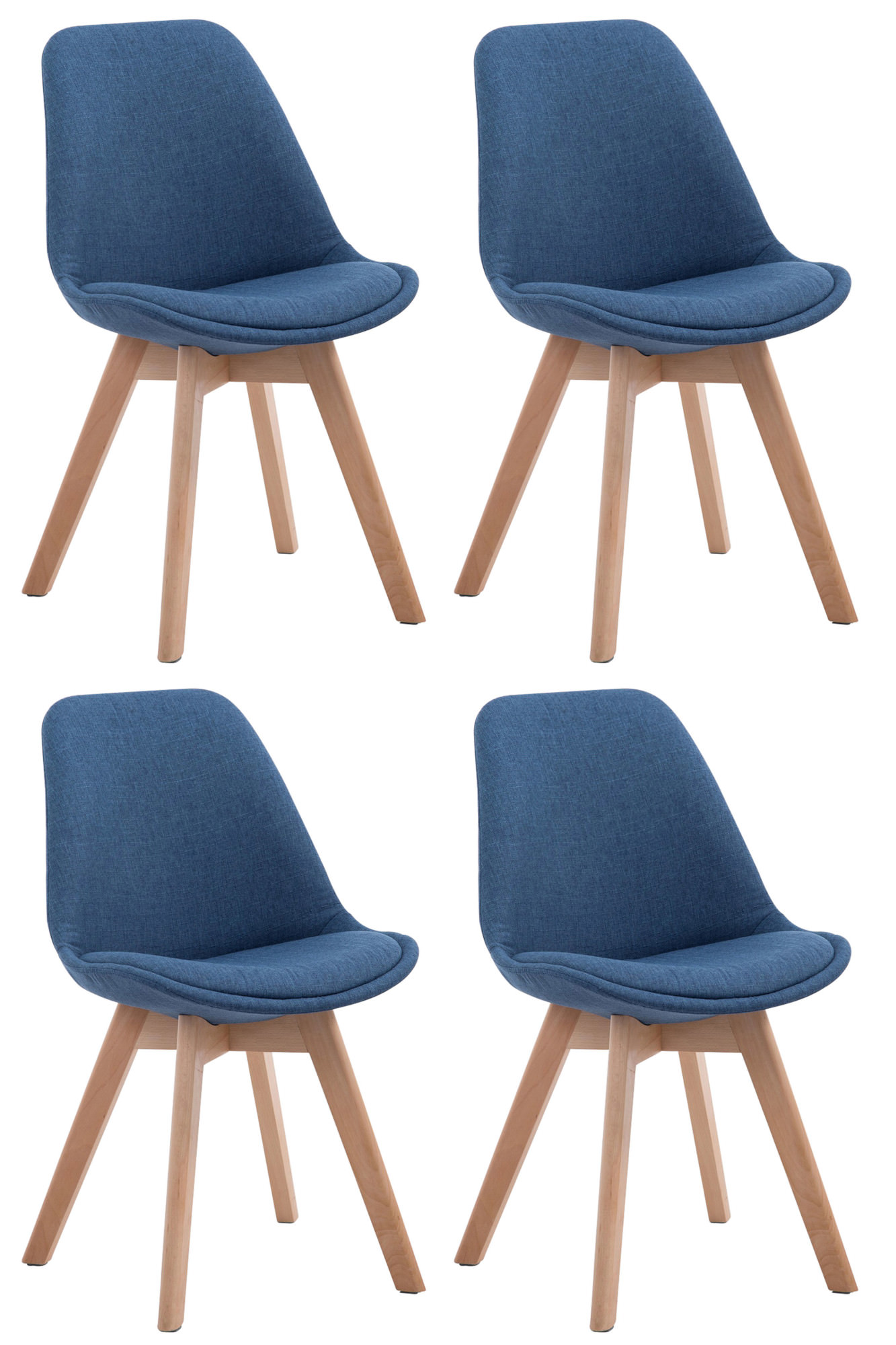 Set van 4 eetkamerstoelen Borneo V2 Stof