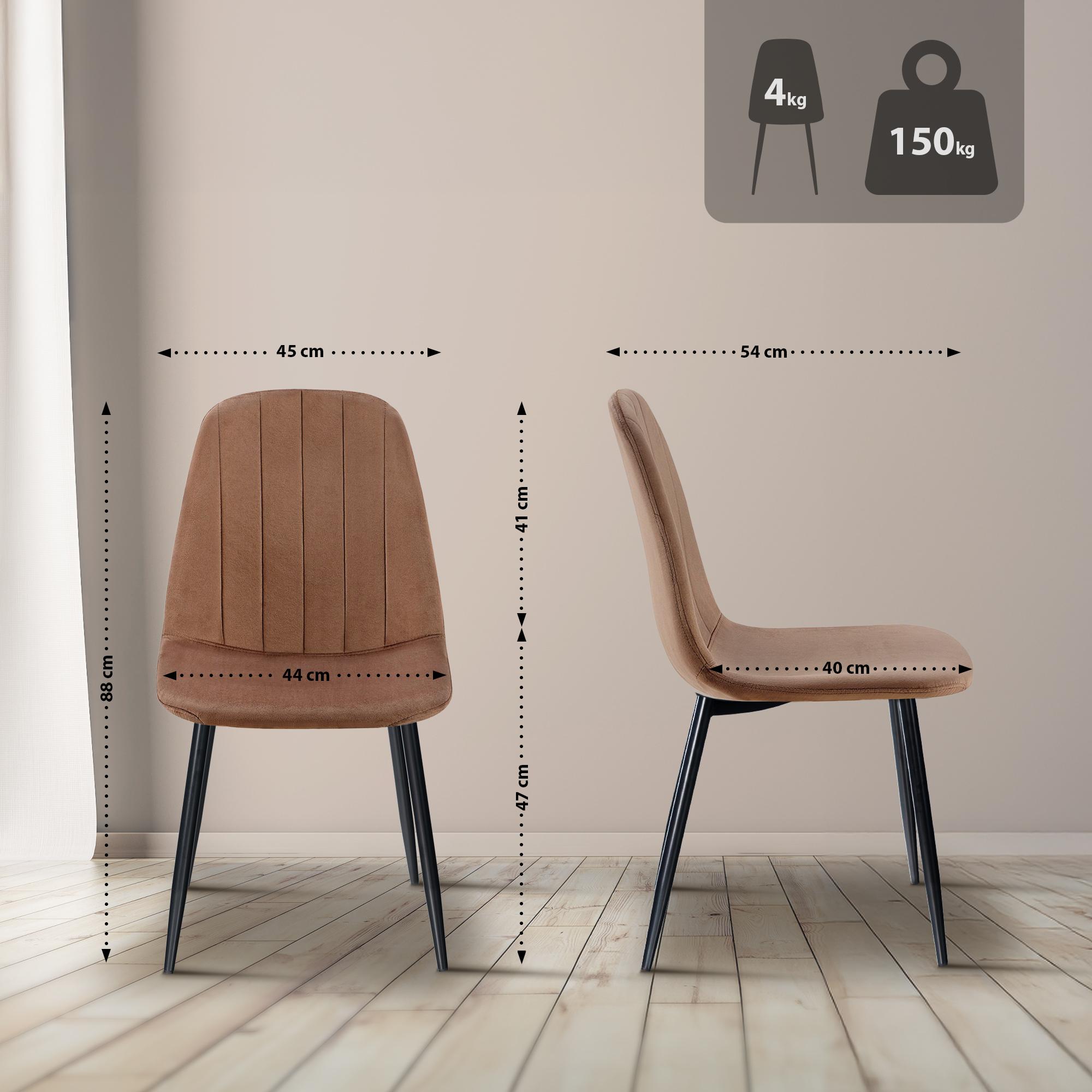 Set van 4 Baxter Eetkamerstoelen