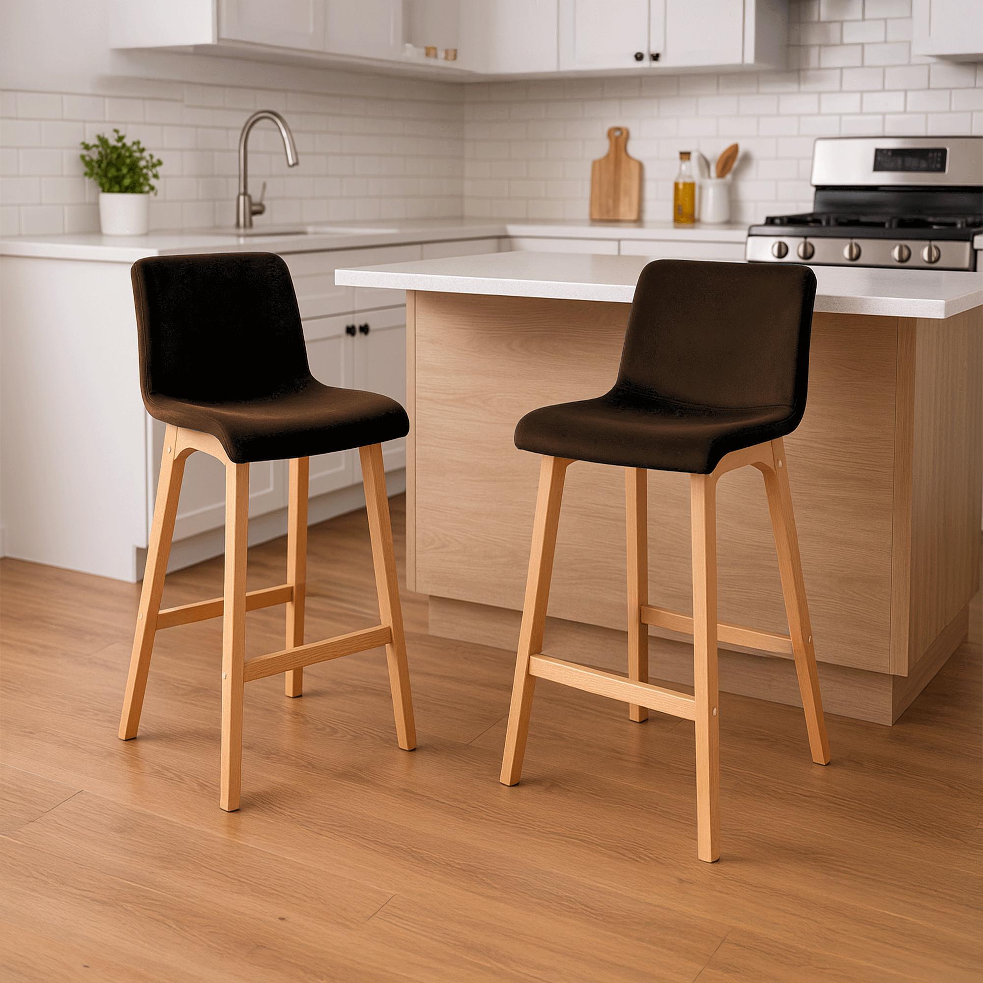 Barkruk Hover Fluweel Vierpoots frame Natura