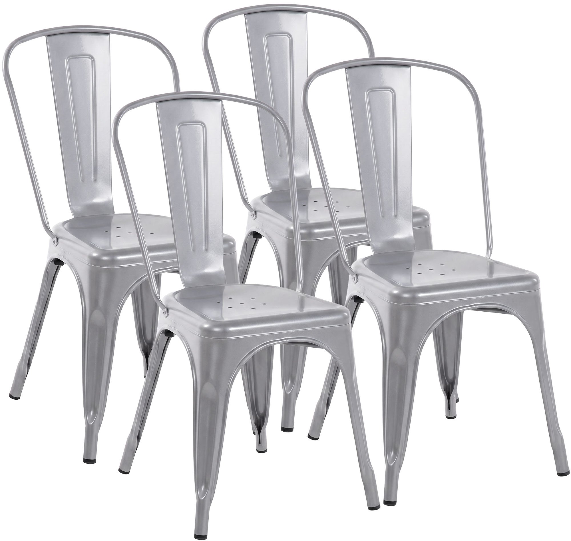 Set van 4 stapelstoelen Benedikt