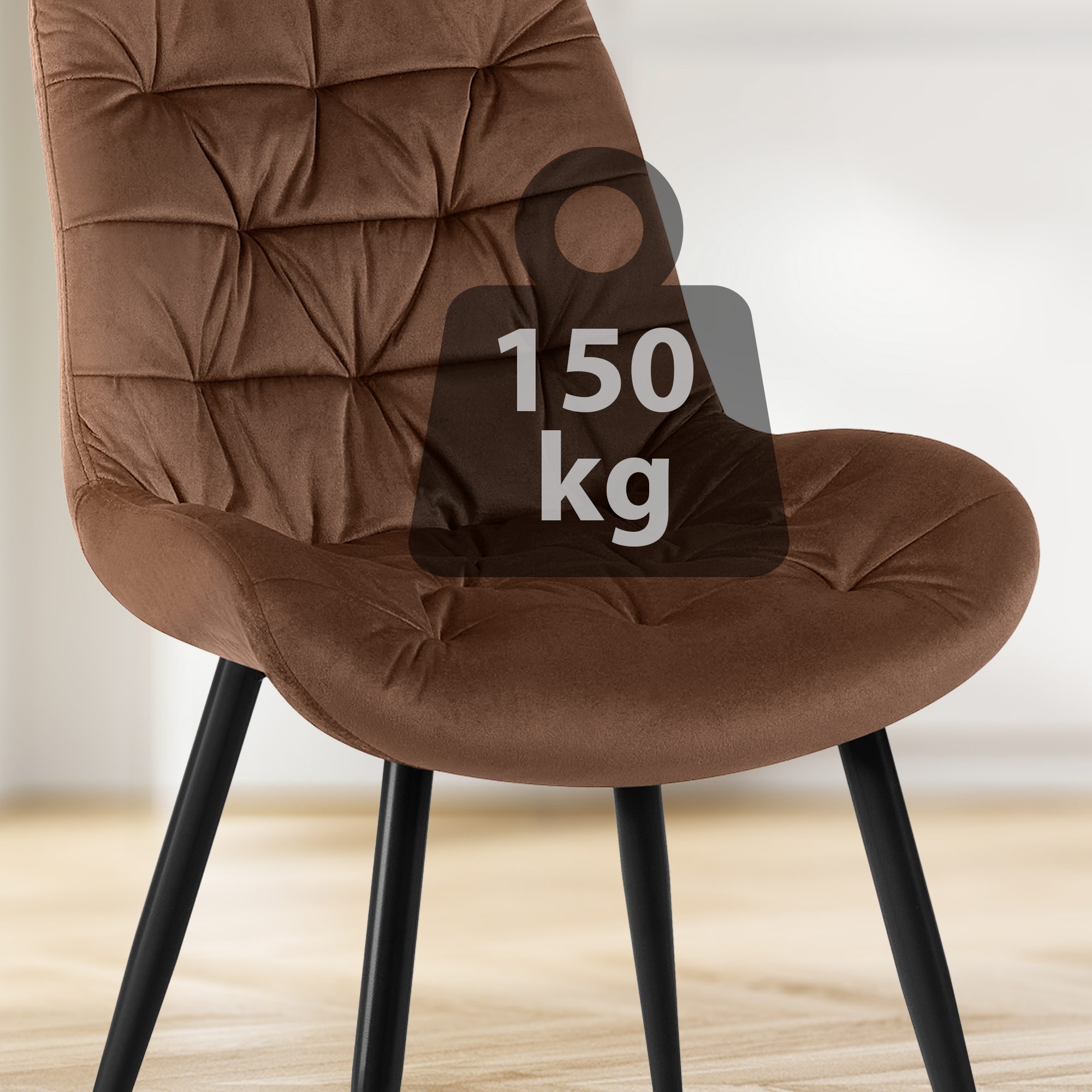 Eetkamerstoel Rossford fluweel