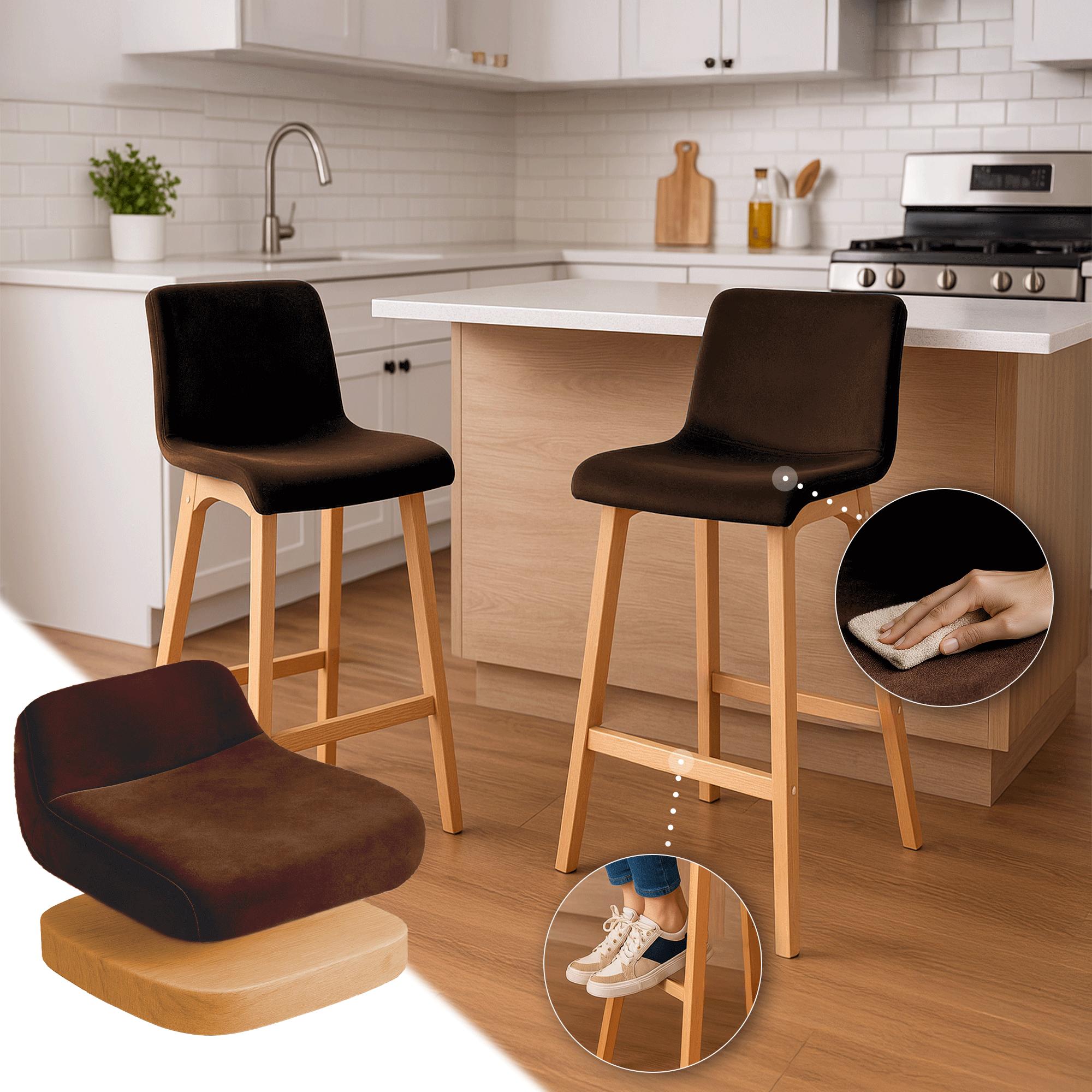 Barkruk Hover Fluweel Vierpoots frame Natura