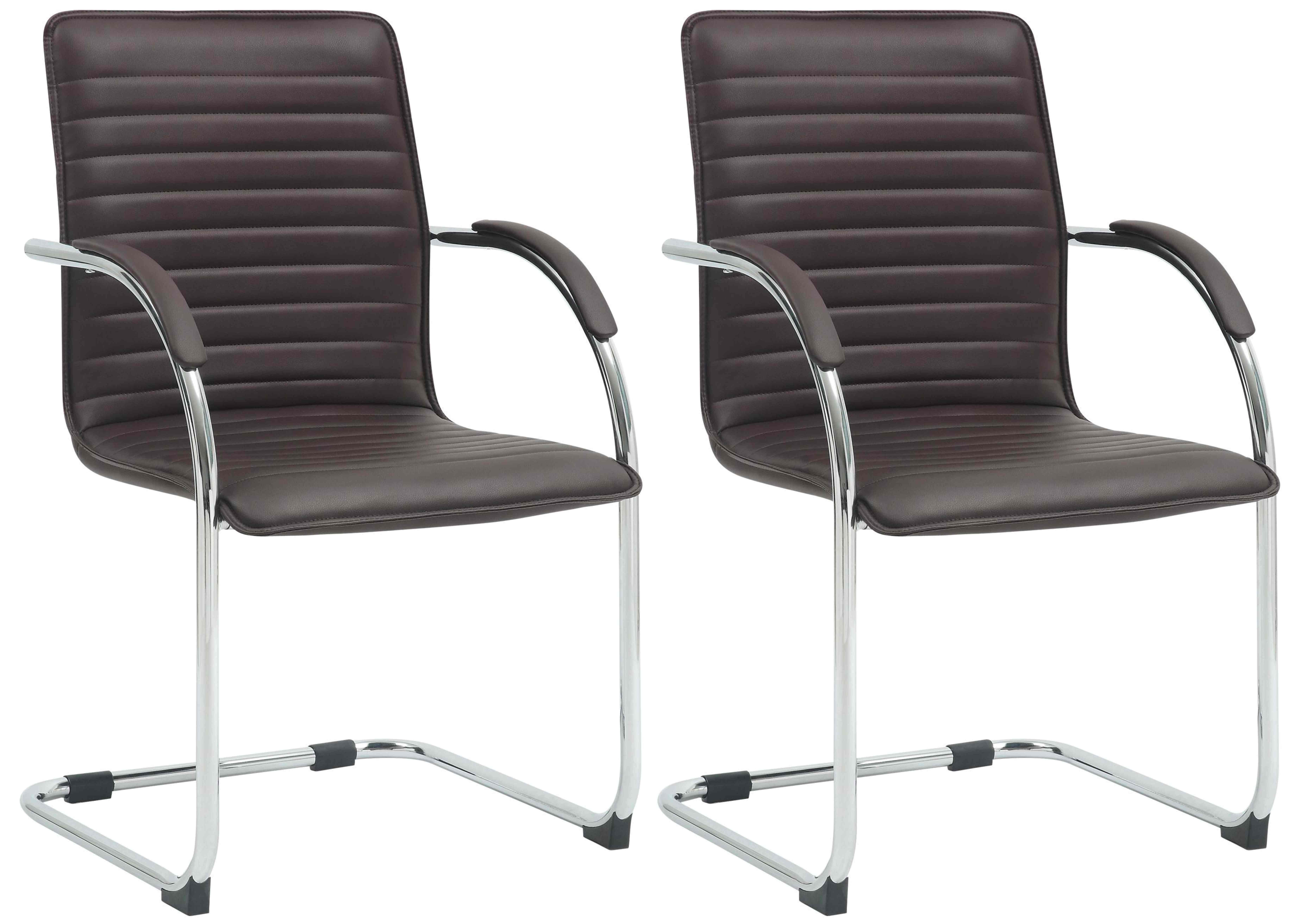 Set van 2 Eetkamerstoelen Tira kunstleer