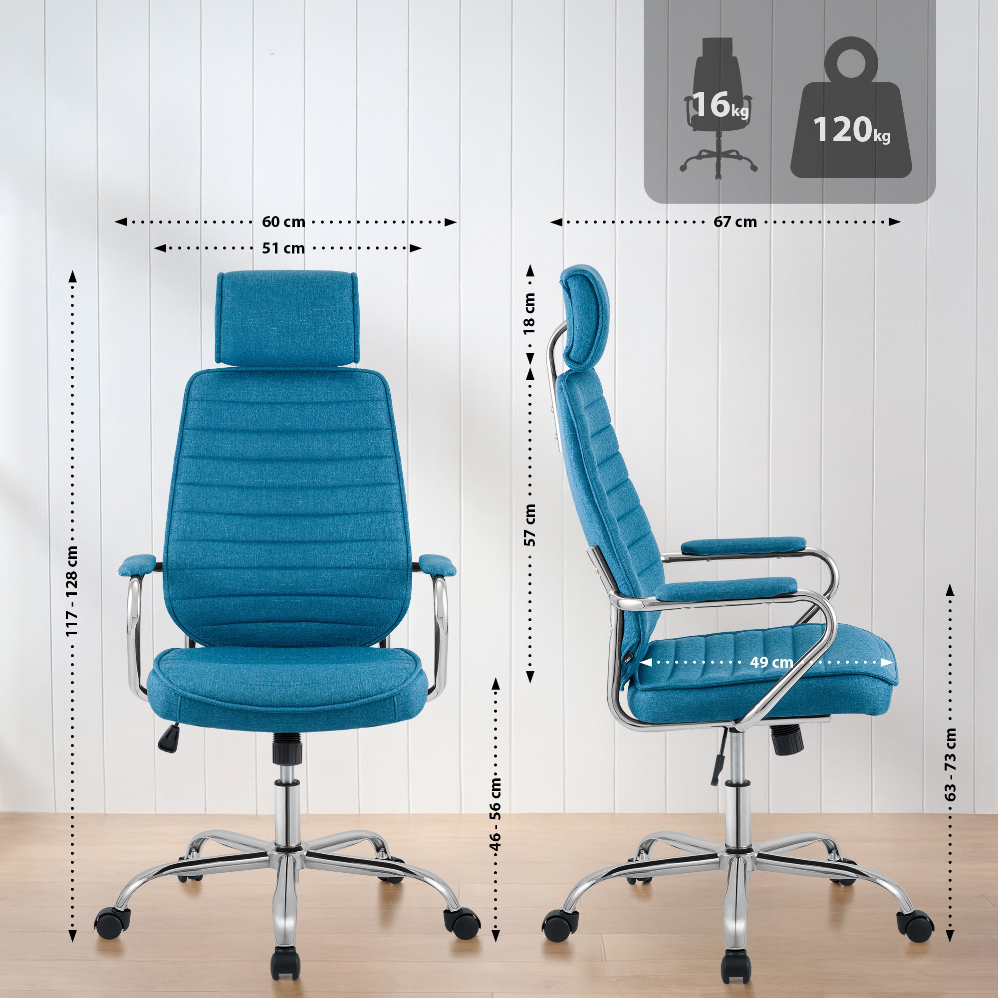 Bureaustoel Rako Stof
