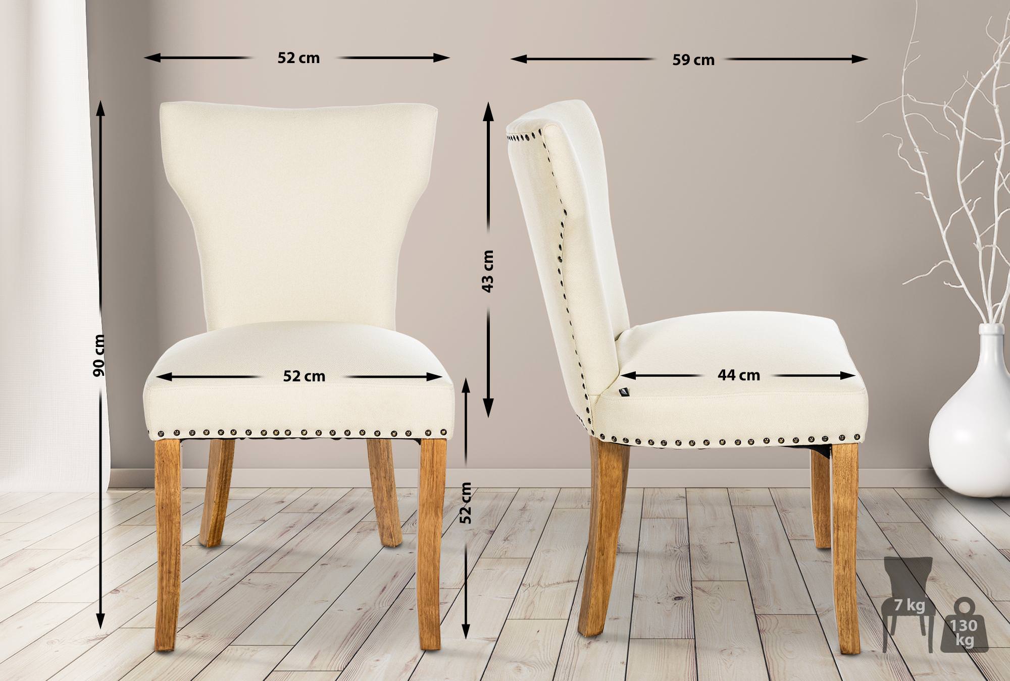 Set van 2 eetkamerstoelen Zadar stof