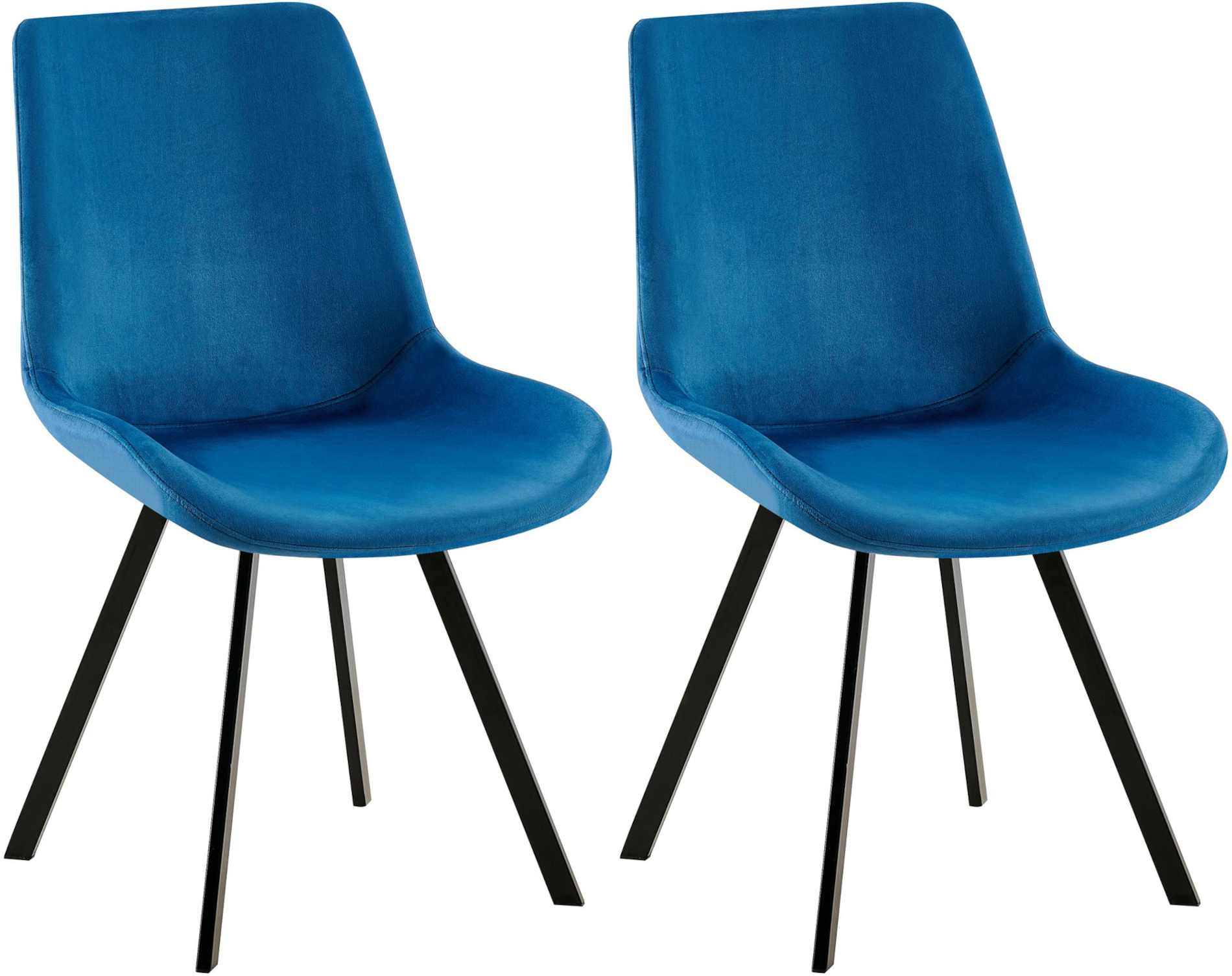 Set van 2 eetkamerstoelen Lewes fluweel