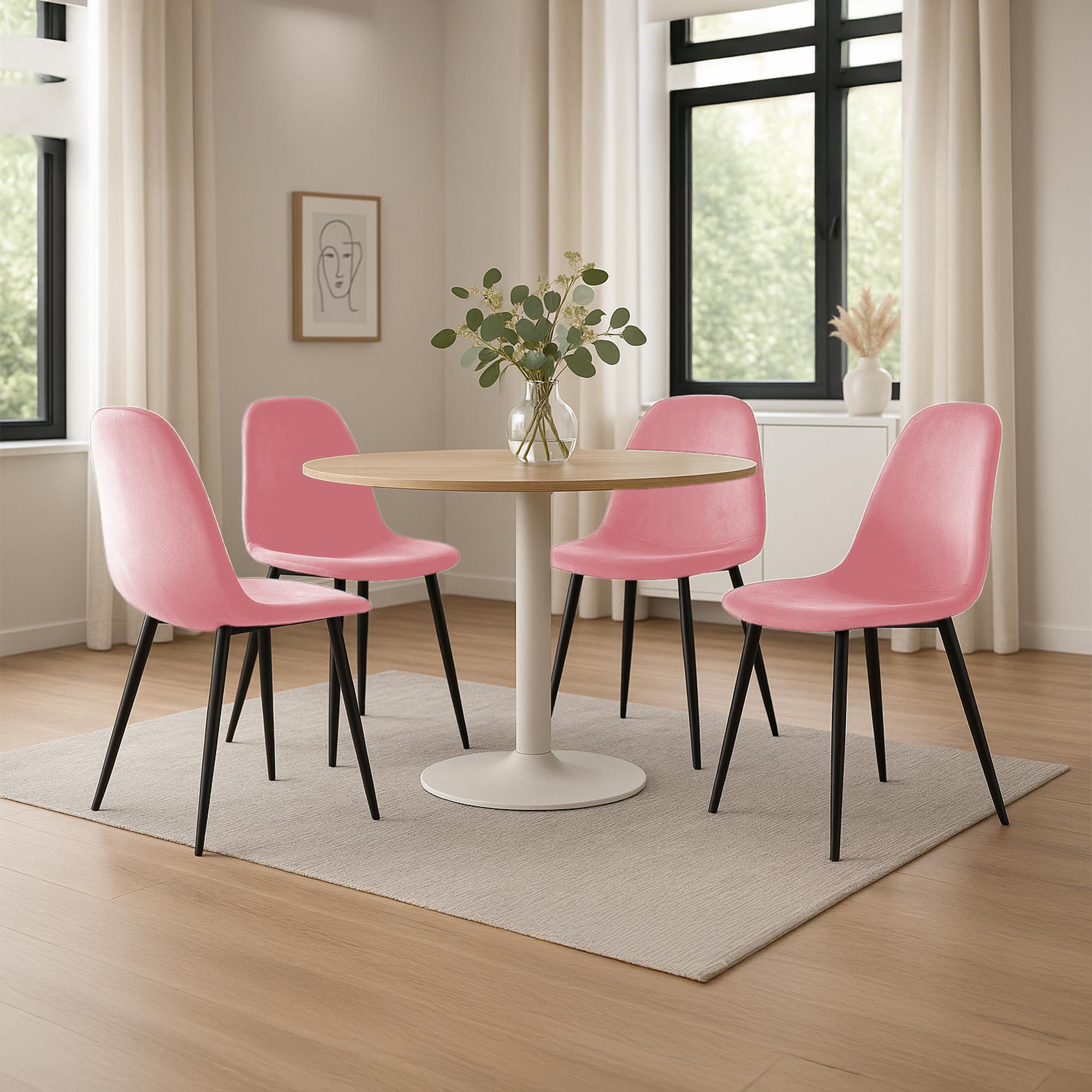 4-delige set eetkamerstoelen Napier