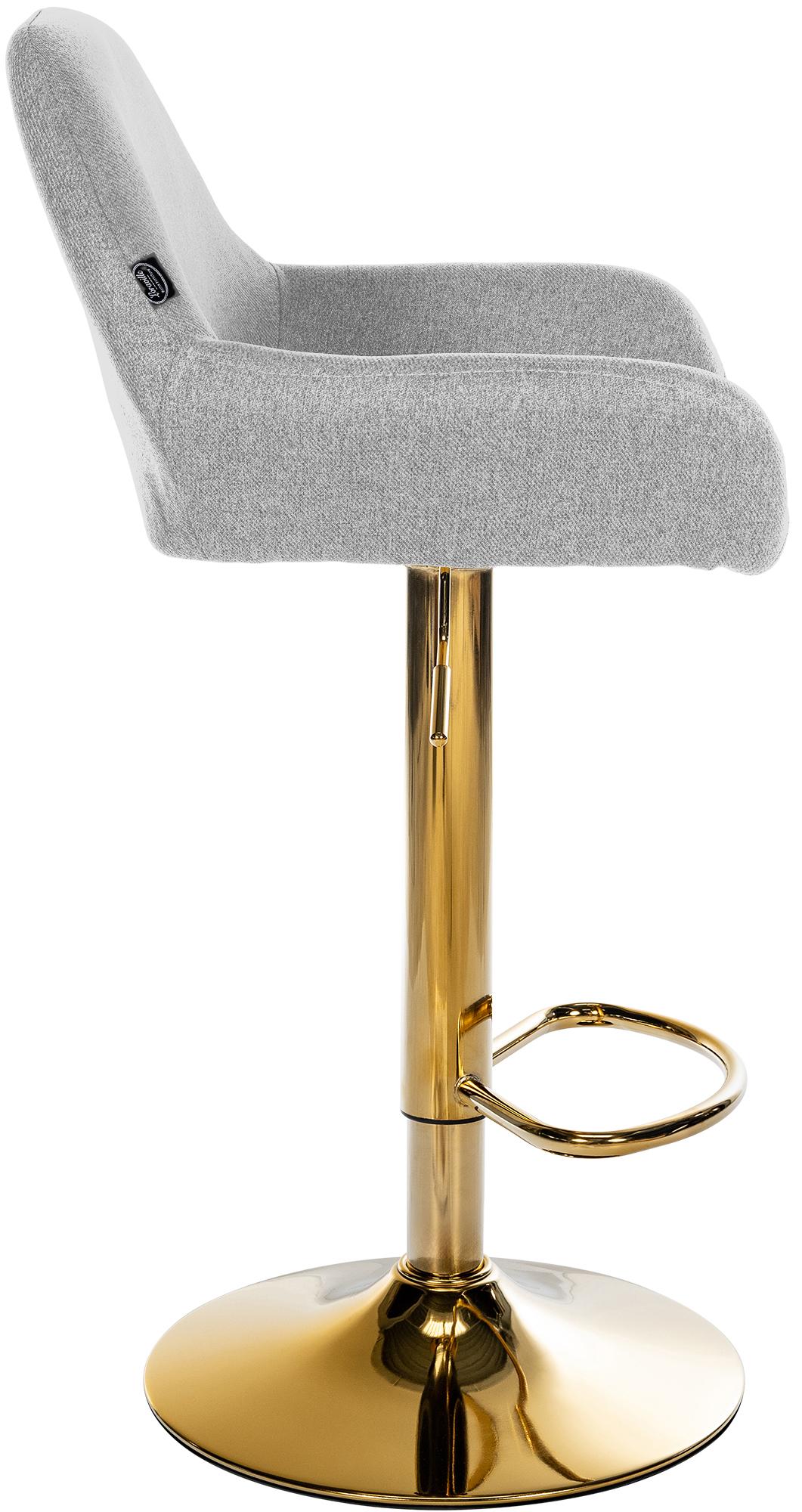 Set van 2 barkrukken Braga Gold stof