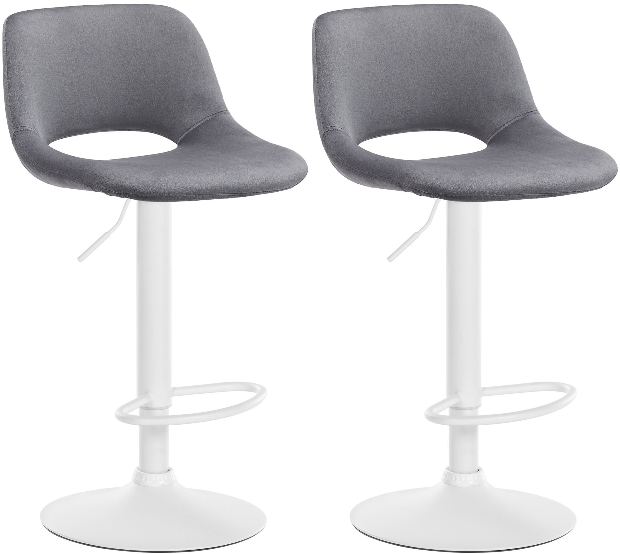 Set van 2 barkrukken Camden fluweel
