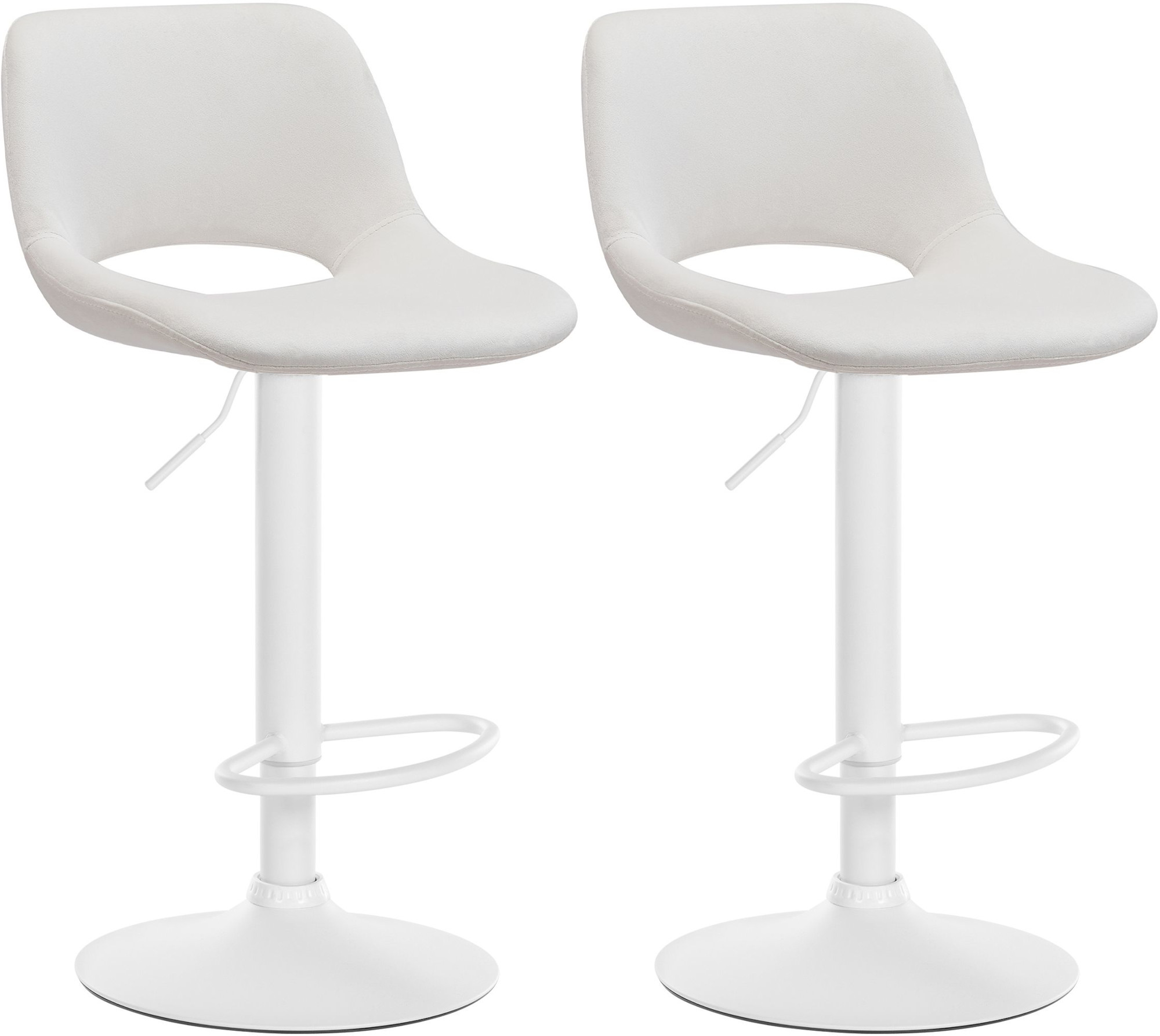 Set van 2 barkrukken Camden fluweel