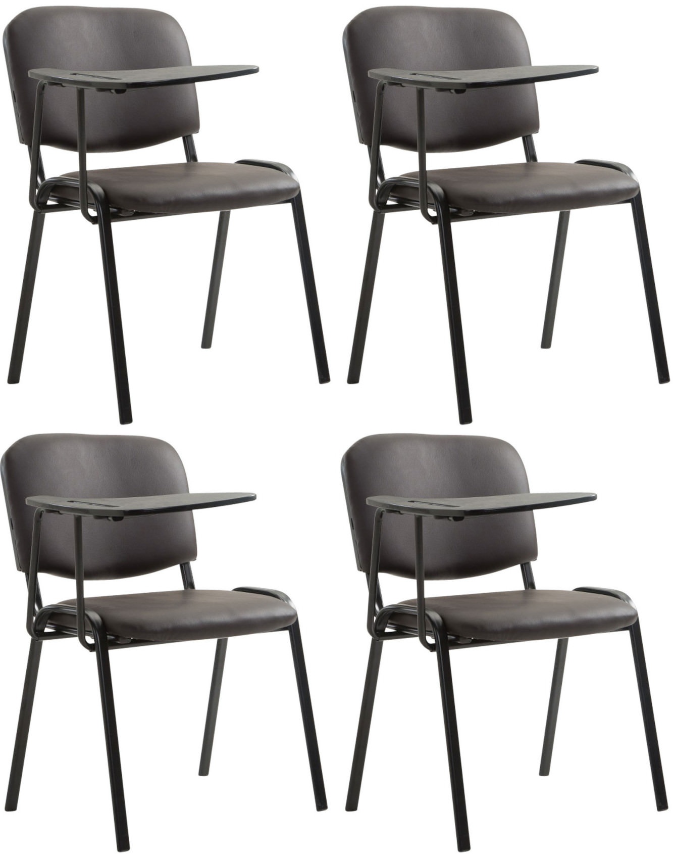 Set van 4 stoelen Ken met klaptafel - Kunstleer