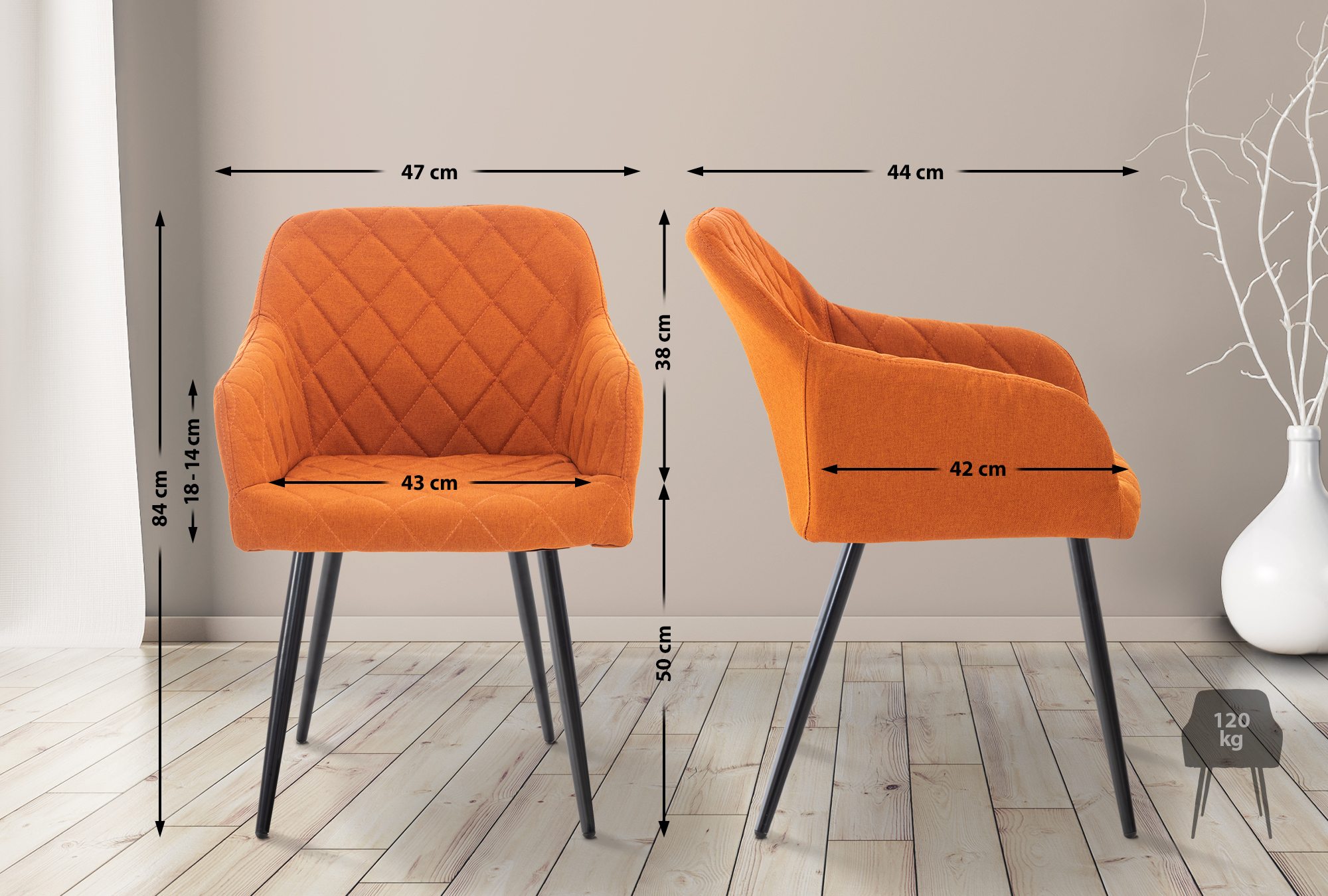 Set van 4 Eetkamerstoelen Shila