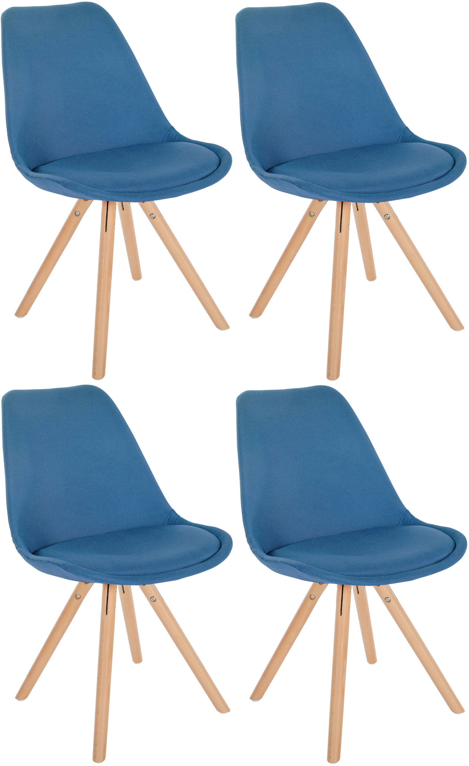 Set van 4 eetkamerstoelen Sofia Stof