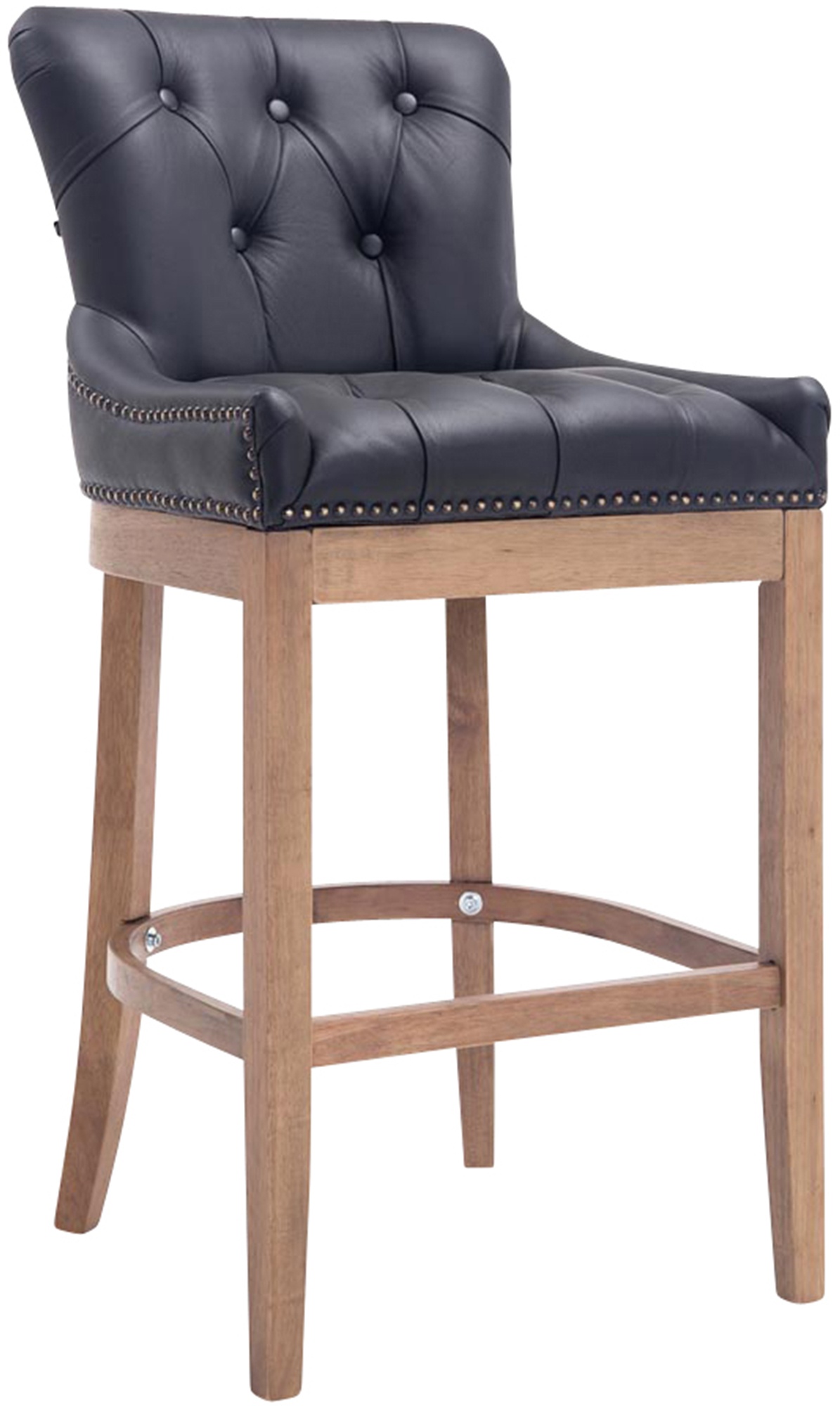 Barkruk Lakewood echt leer Antiek light