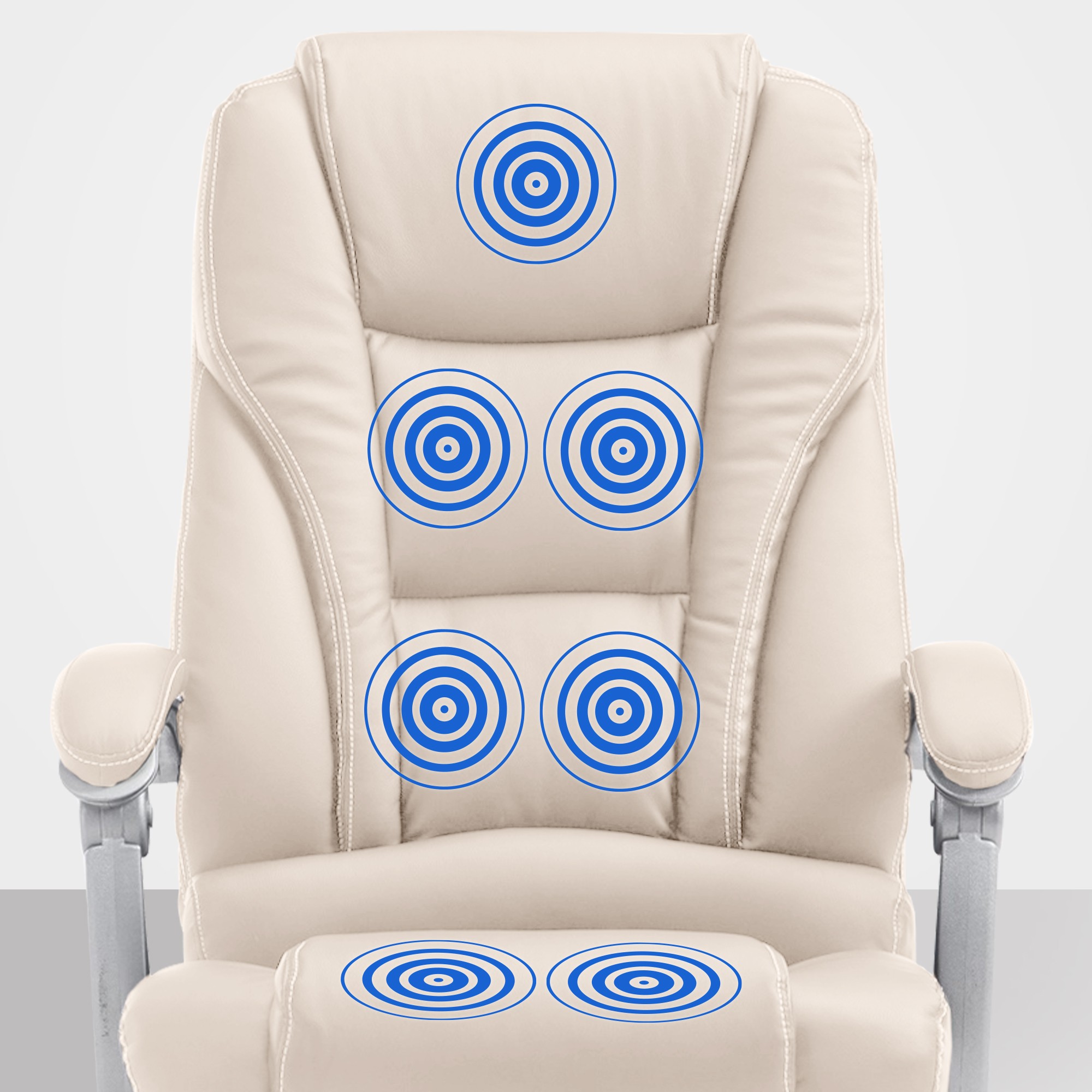 Pacific bureaustoel met massagefunctie V2 kunstleer