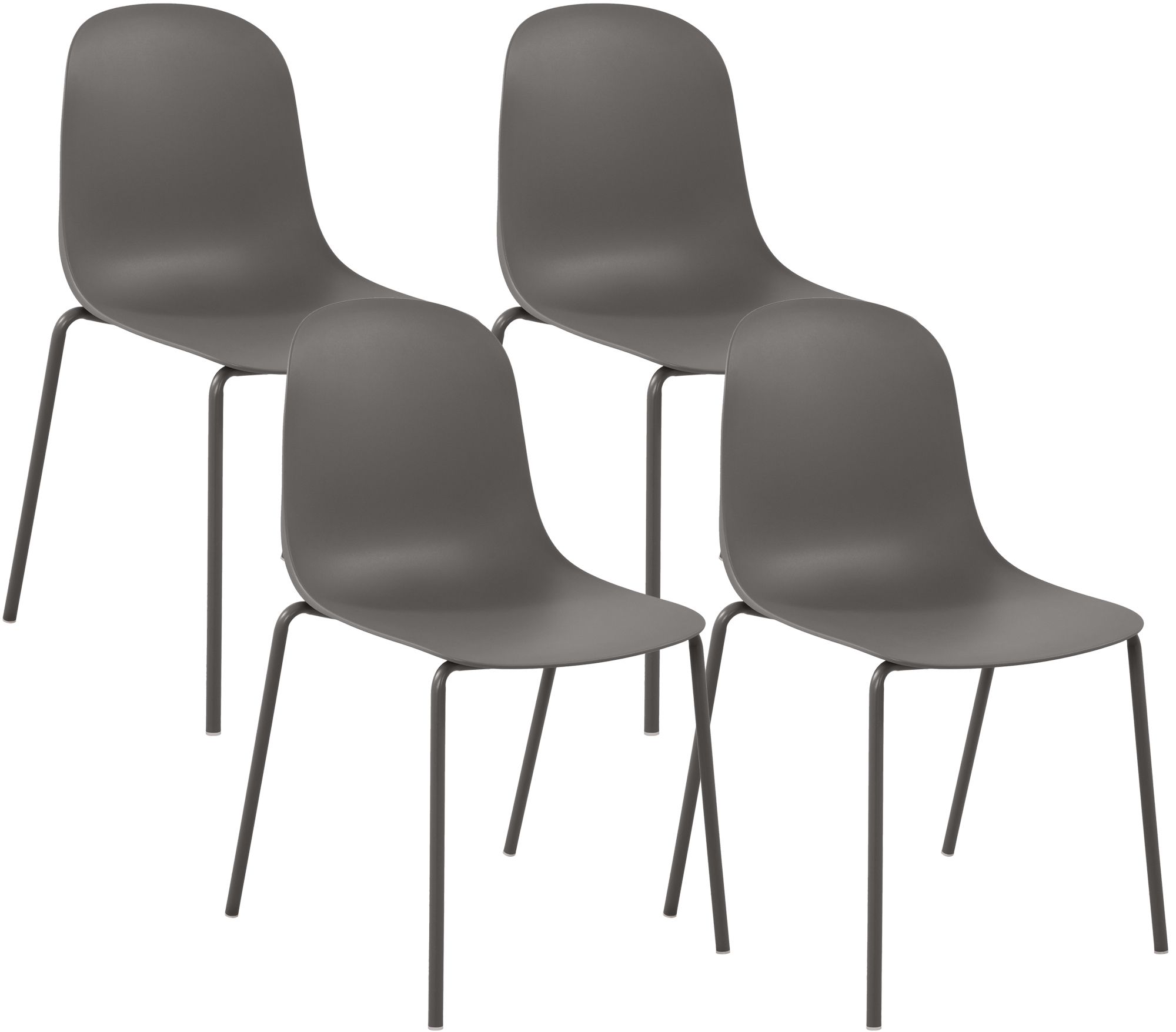 Set van 4 stapelstoelen Hardin