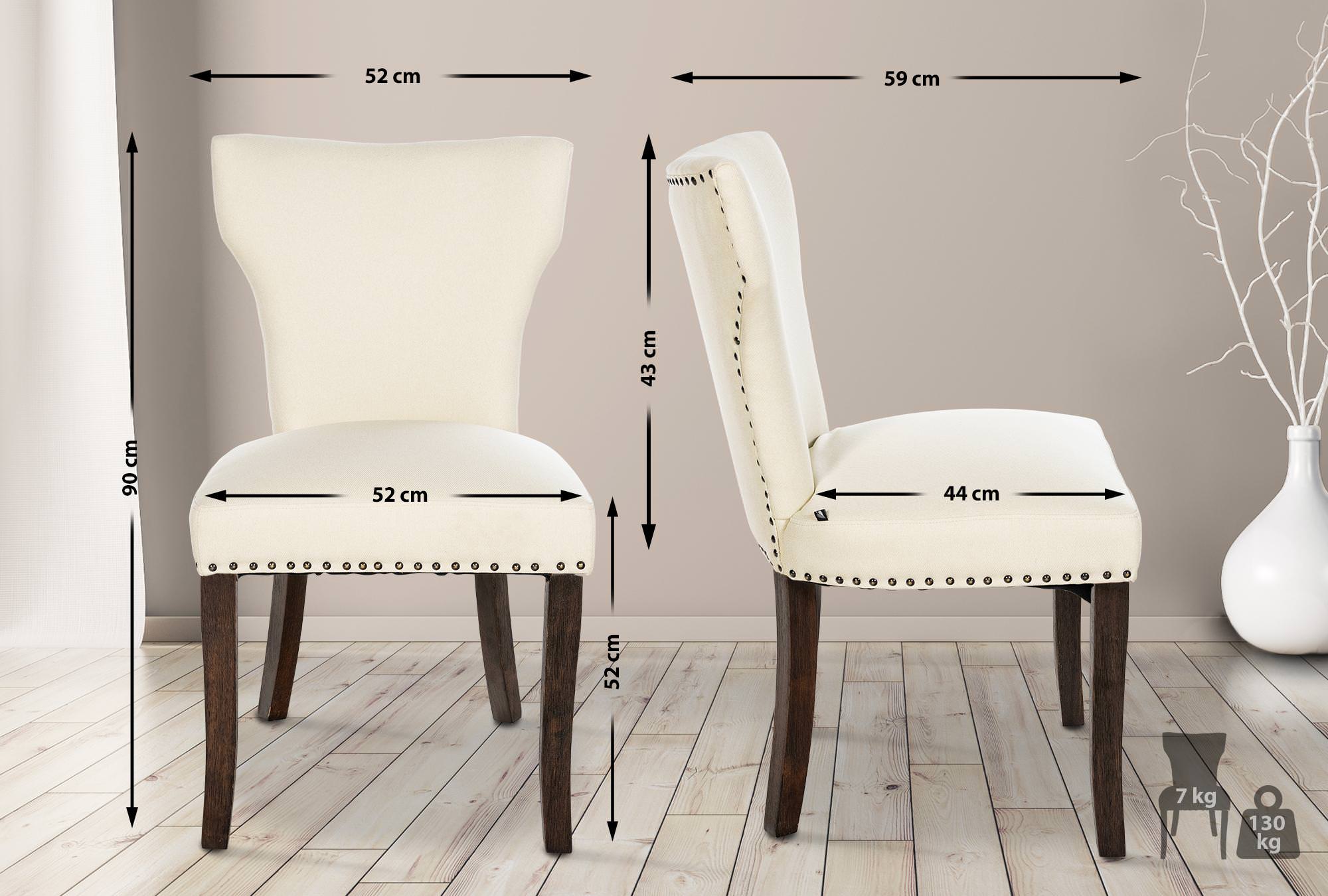 Set van 2 eetkamerstoelen Zadar stof