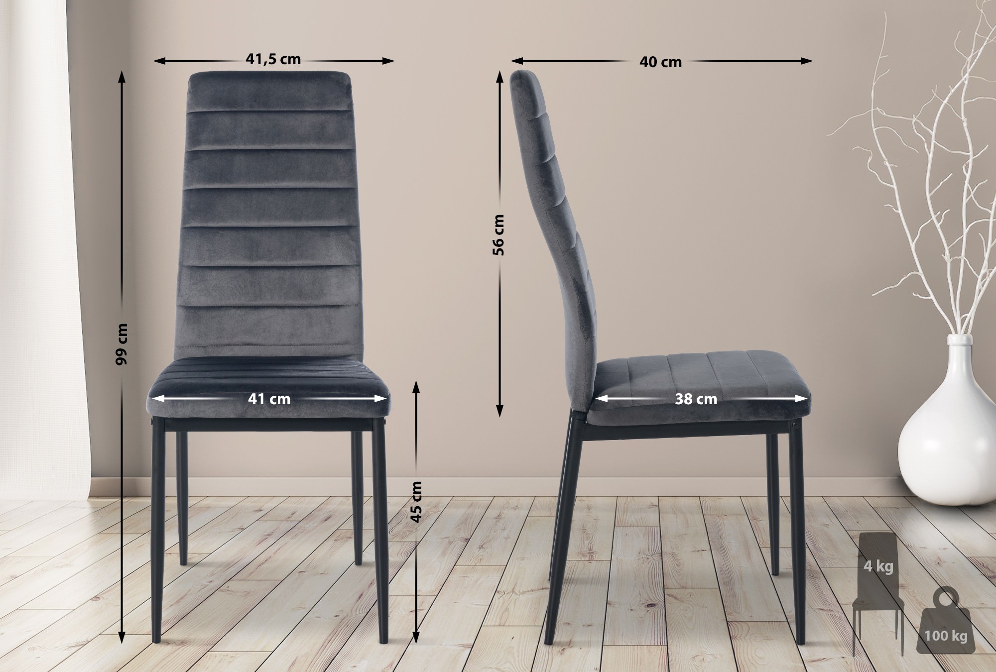 Set van 6 eetkamerstoelen Mayfair