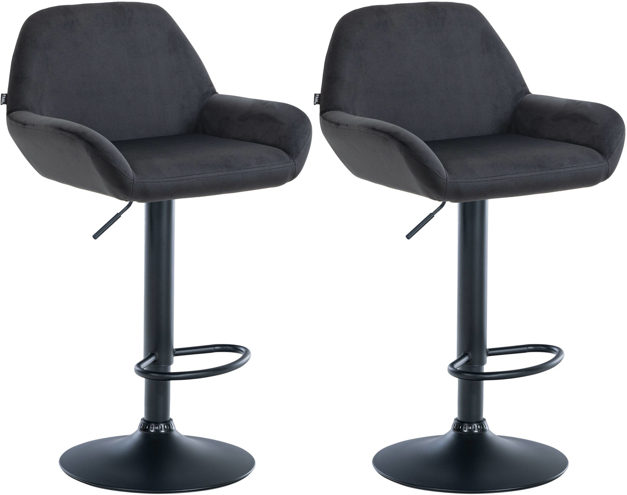Set van 2 barkrukken Braga fluweel