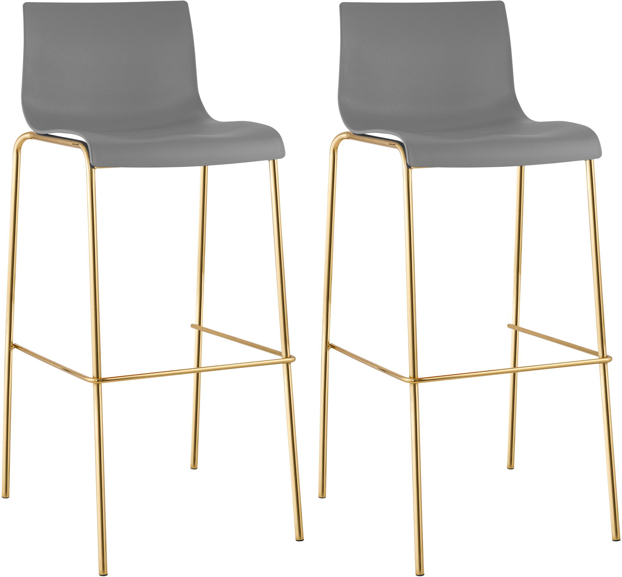 Set van 2 barkrukken Hover Kunststof Vierpoot Goud