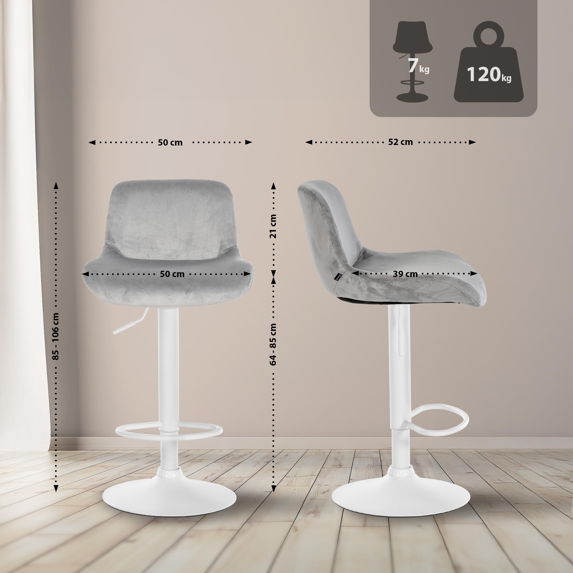 Set van 2 barkrukken Solon Wit