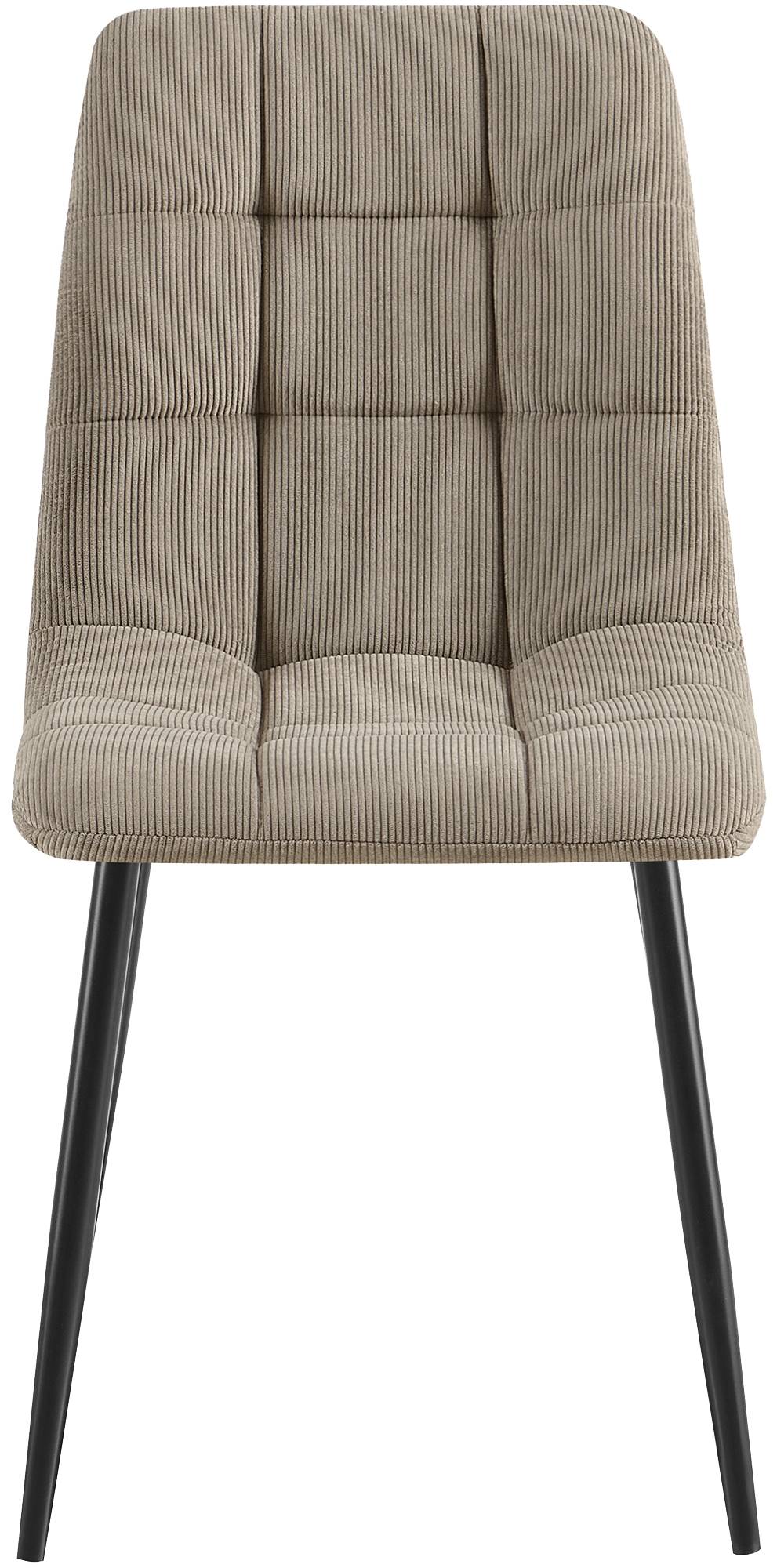 Set van 2 eetkamerstoelen Antibes ribstof