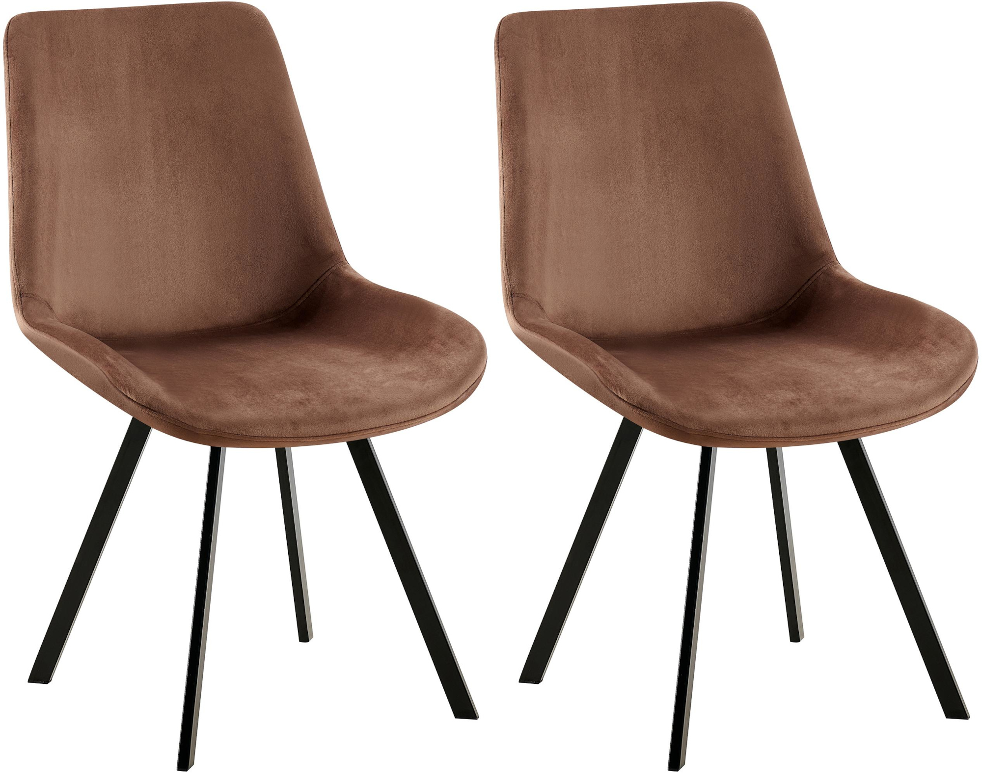 Set van 2 eetkamerstoelen Lewes fluweel