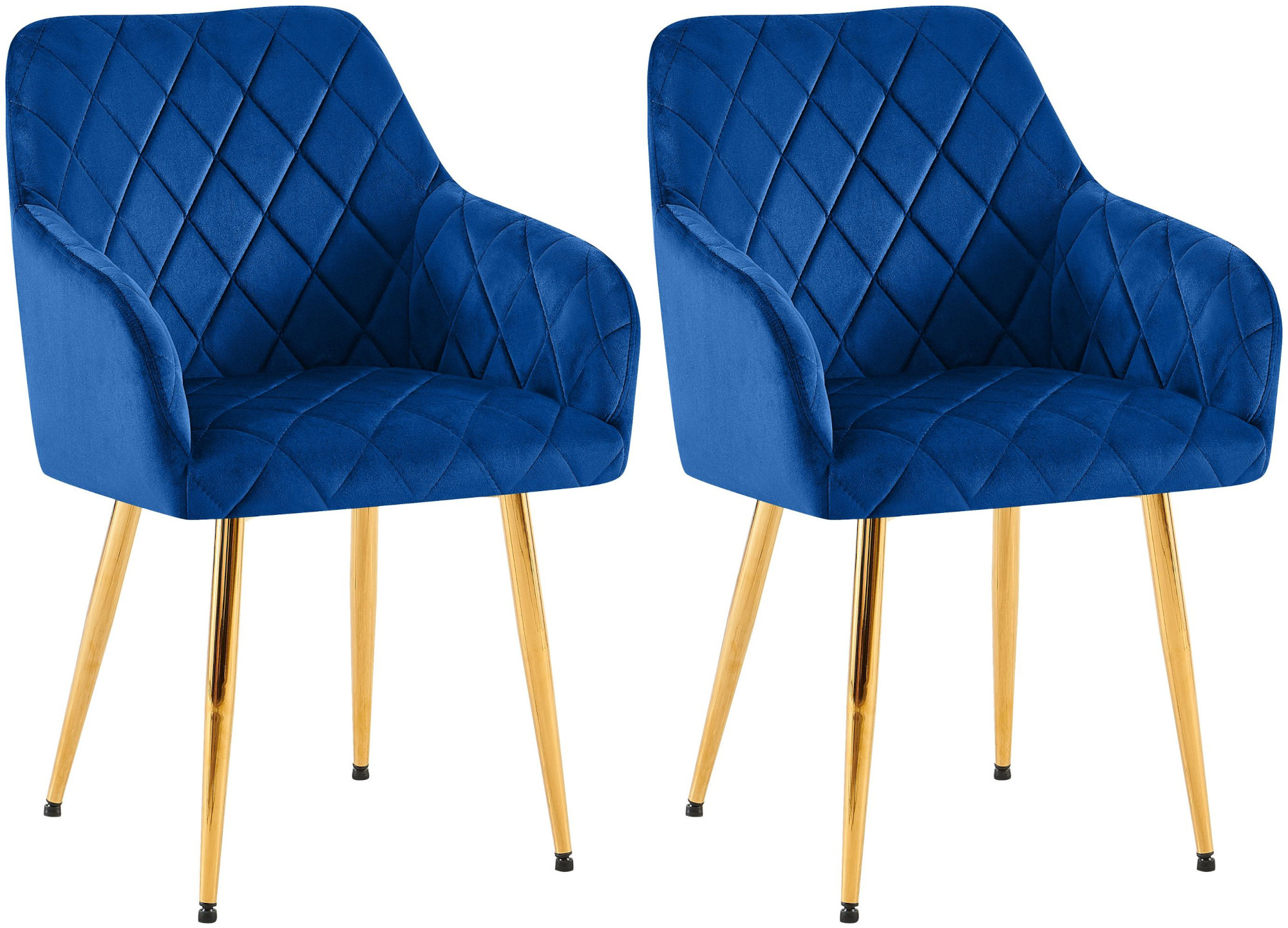 Set van 2 eetkamerstoelen Monett fluweel