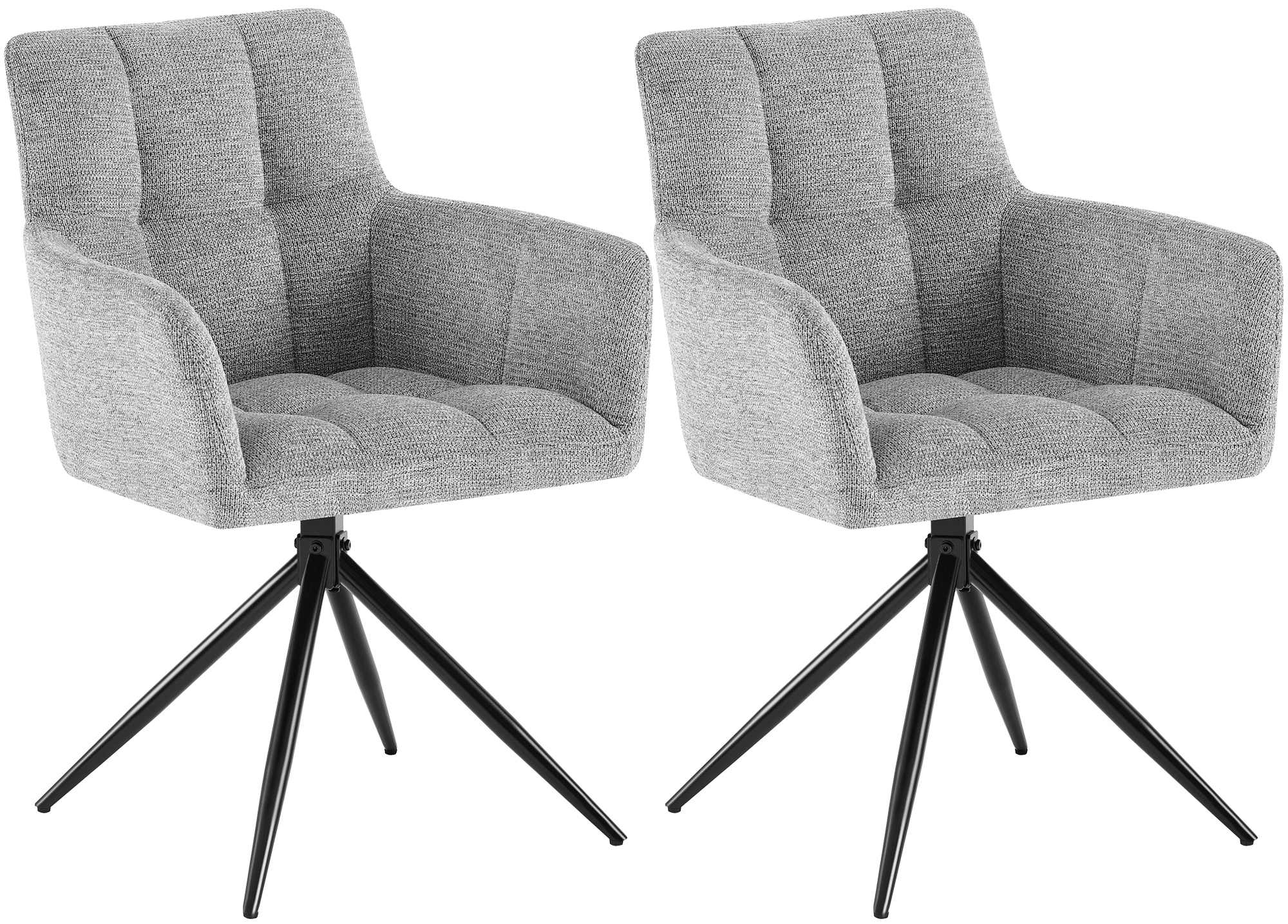Set van 2 eetkamerstoelen Jonah stof