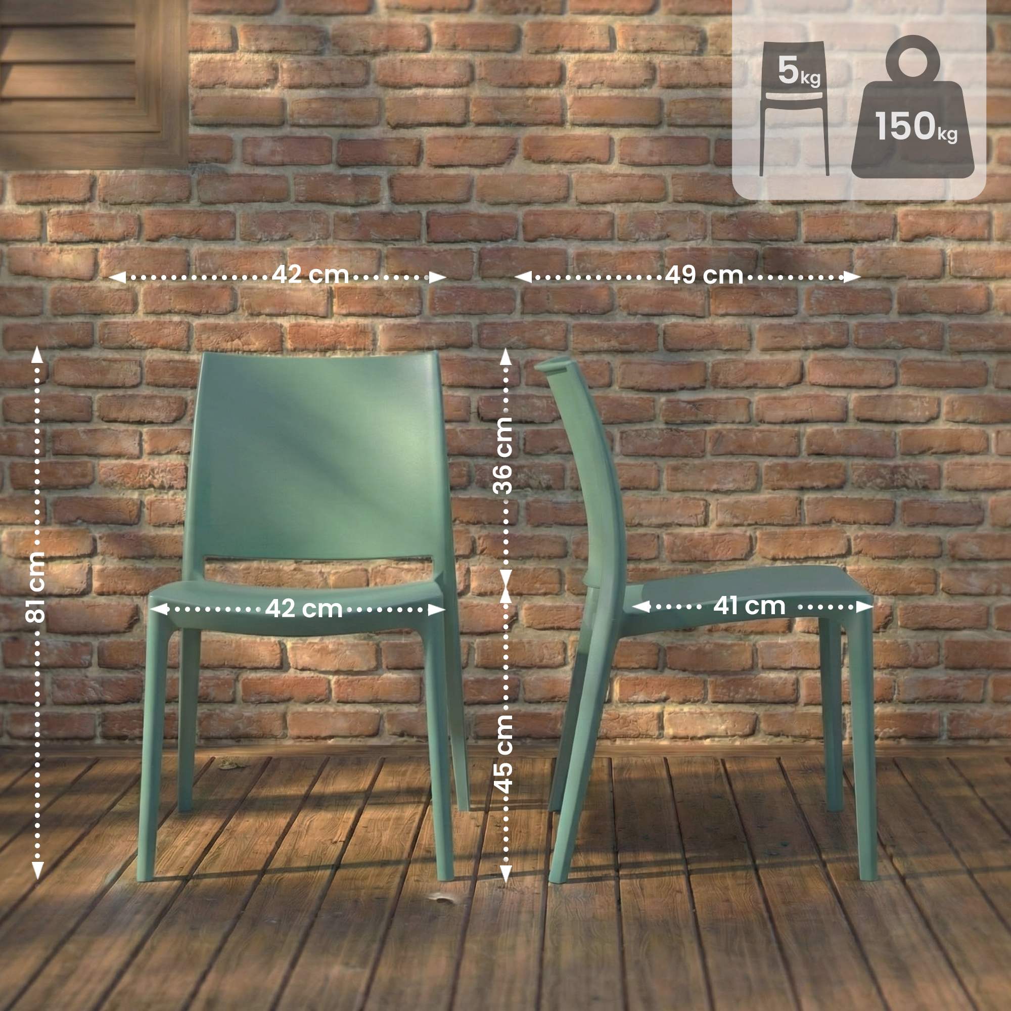 Set van 2 tuinstoelen Meton
