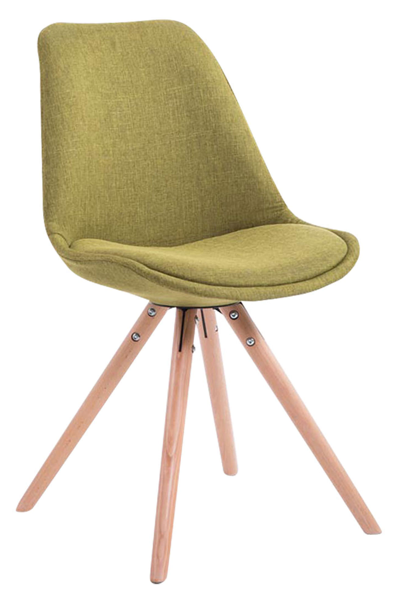 Set van 4 eetkamerstoelen Toulouse stof rond