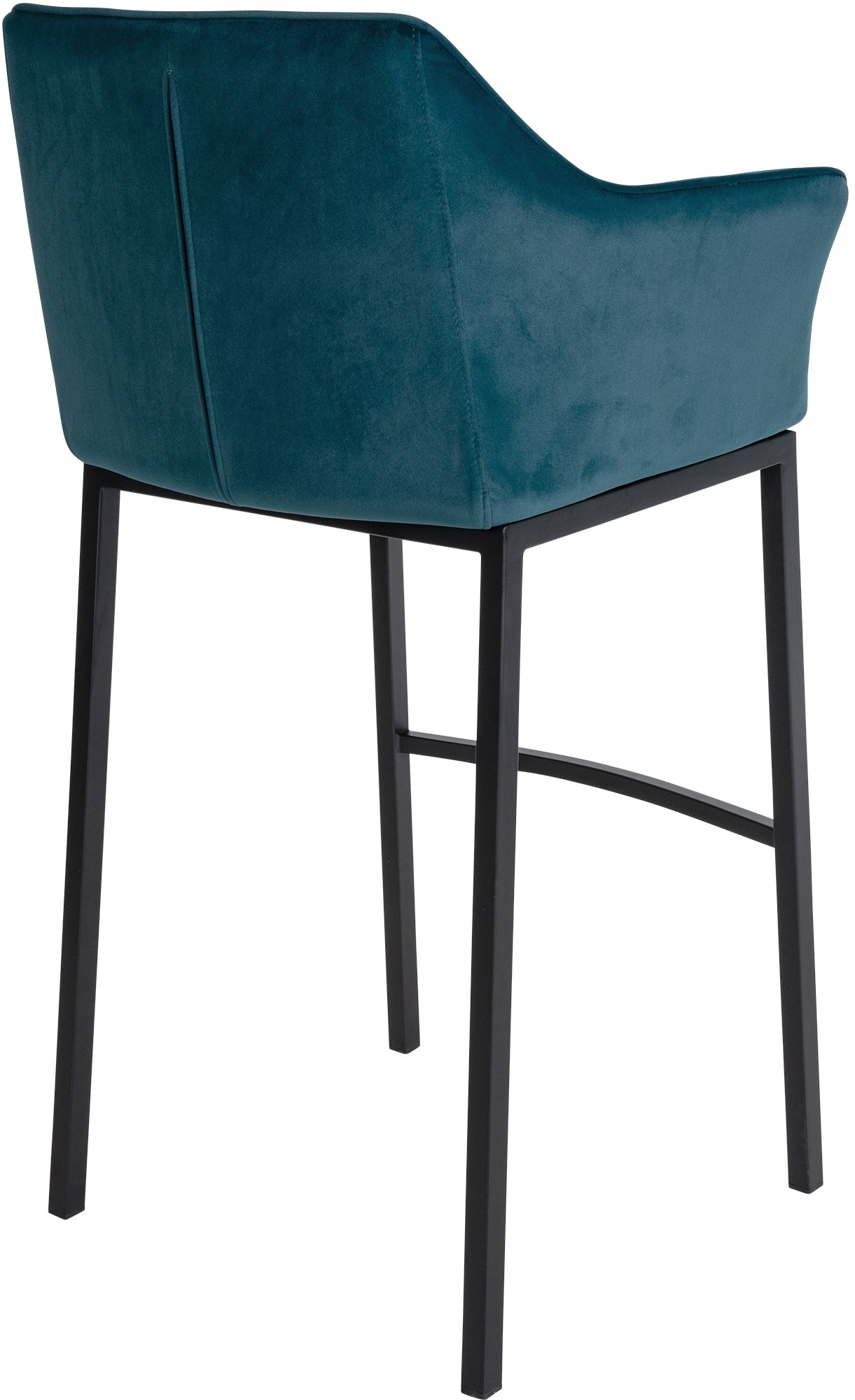 2-delige set barkrukken Damaso fluweel met 4-poots frame