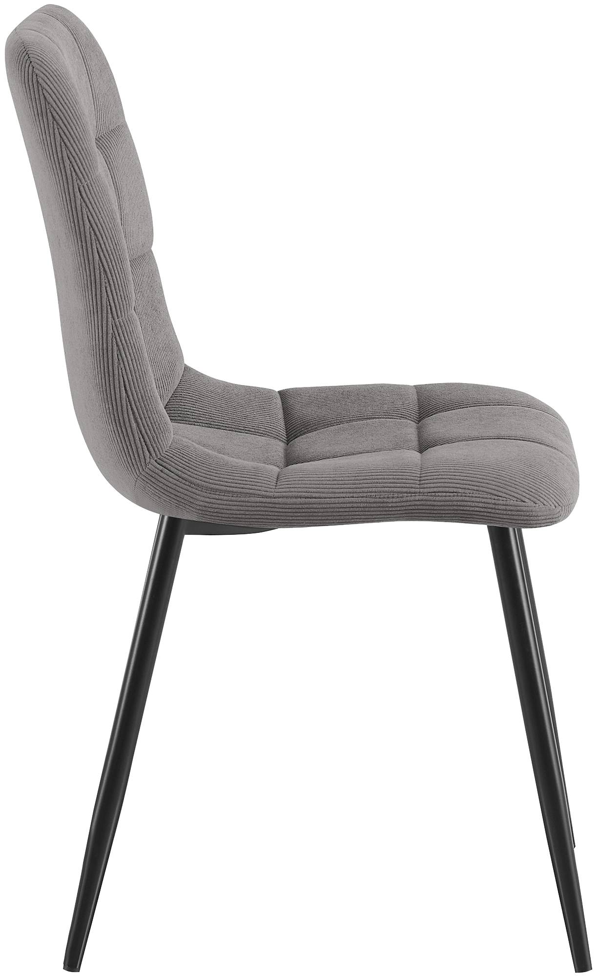 Set van 2 eetkamerstoelen Antibes ribstof