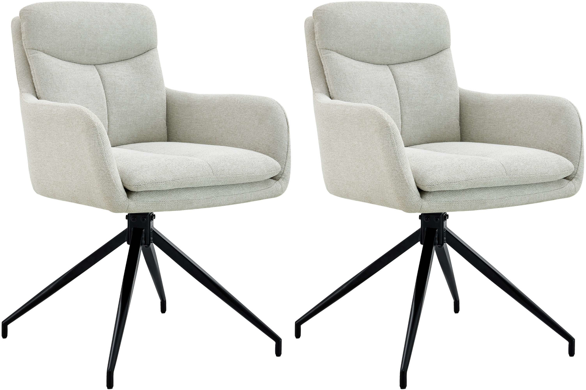 Set van 2 eetkamerstoelen Somers stof