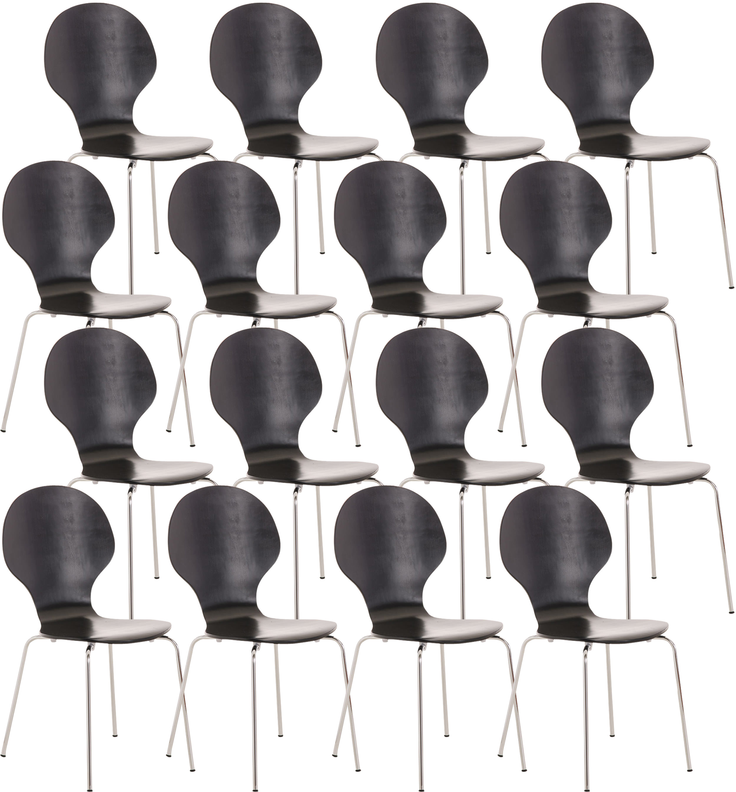 Set van 16 bezoekersstoelen Diego