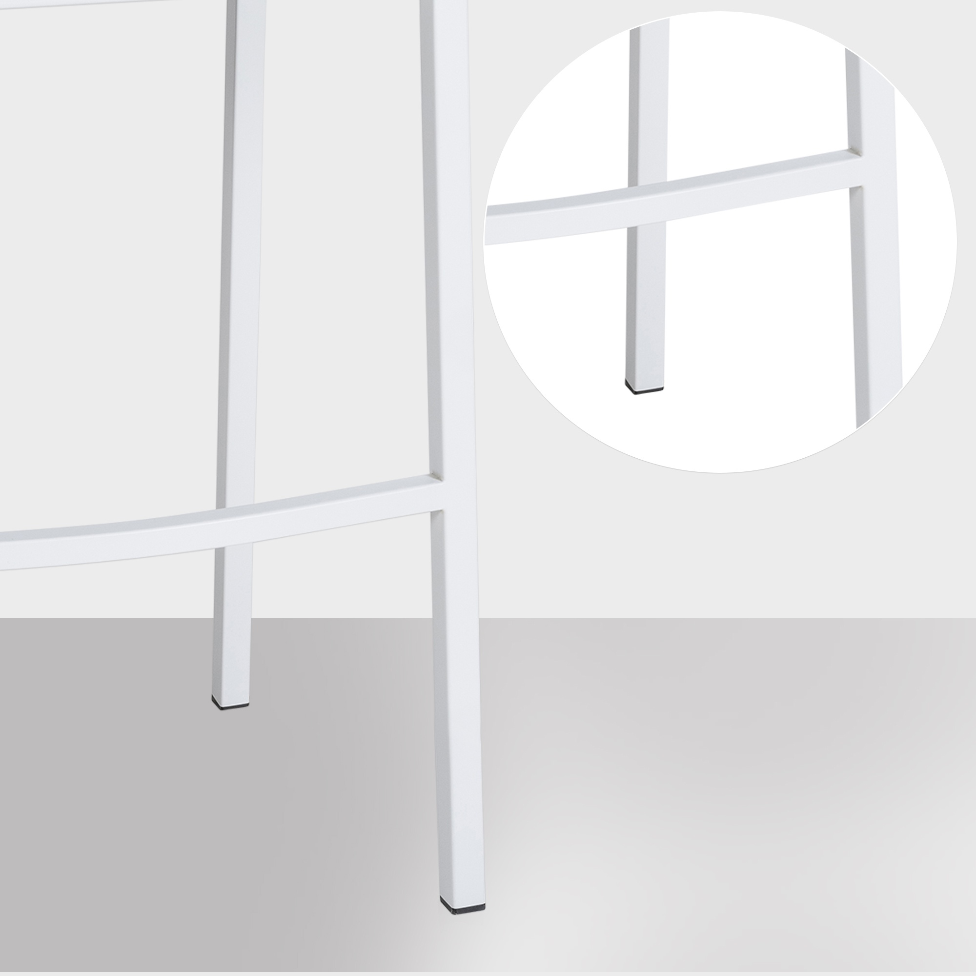 Barkruk Damaso Vilt met Vierpootsframe