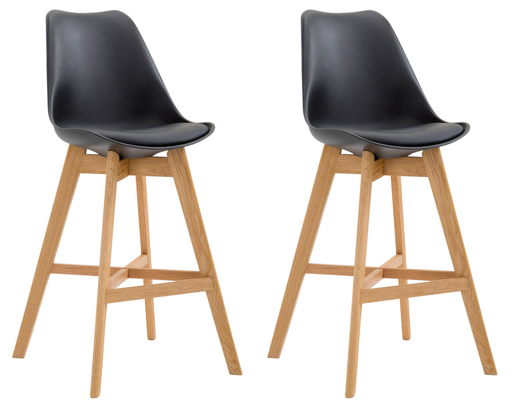 Set van 2 barkrukken Cannes kunststof / kunstleder