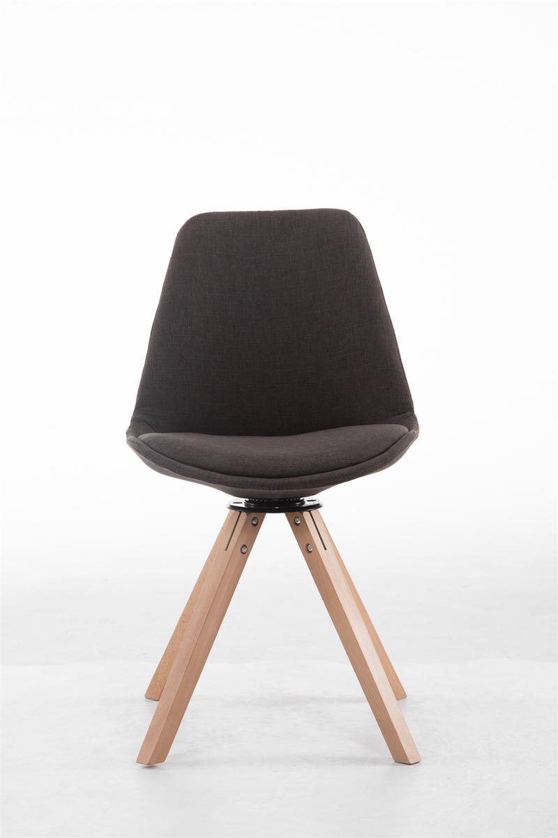 Eetkamerstoel Troyes vierkant frame Stof