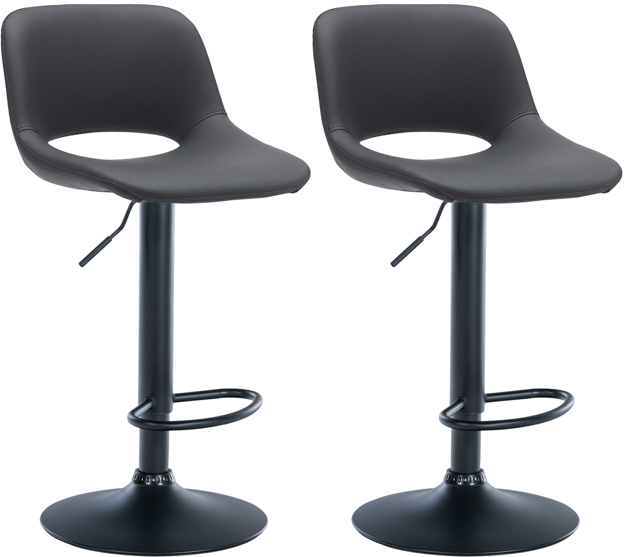 Set van 2 barkrukken Camden kunstleer