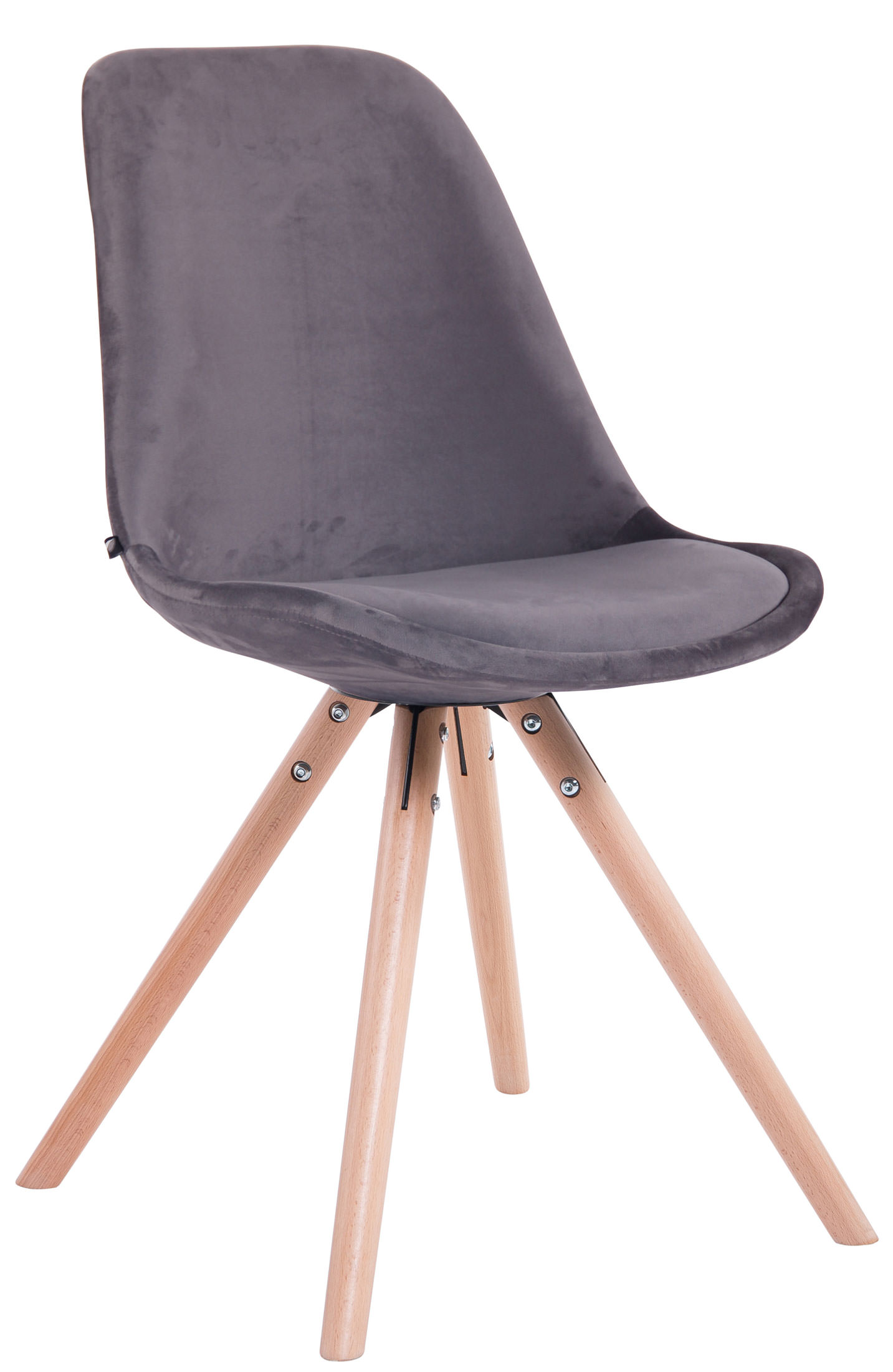 Eetkamerstoel Toulouse fluweel rond frame