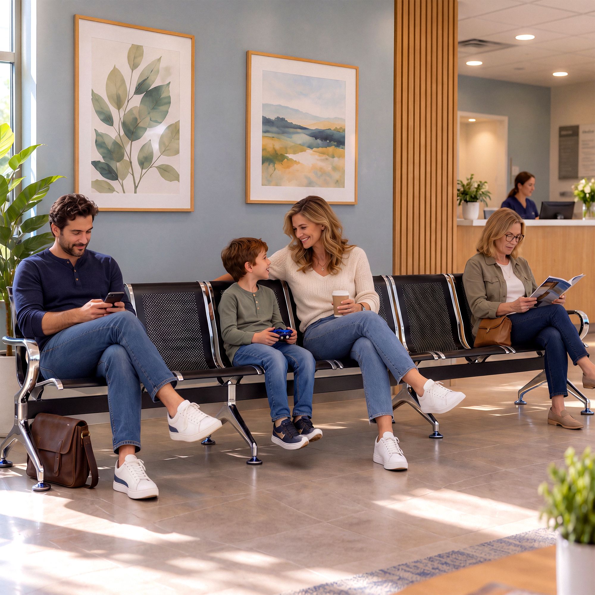 Wachtbank Airport 6-zits
