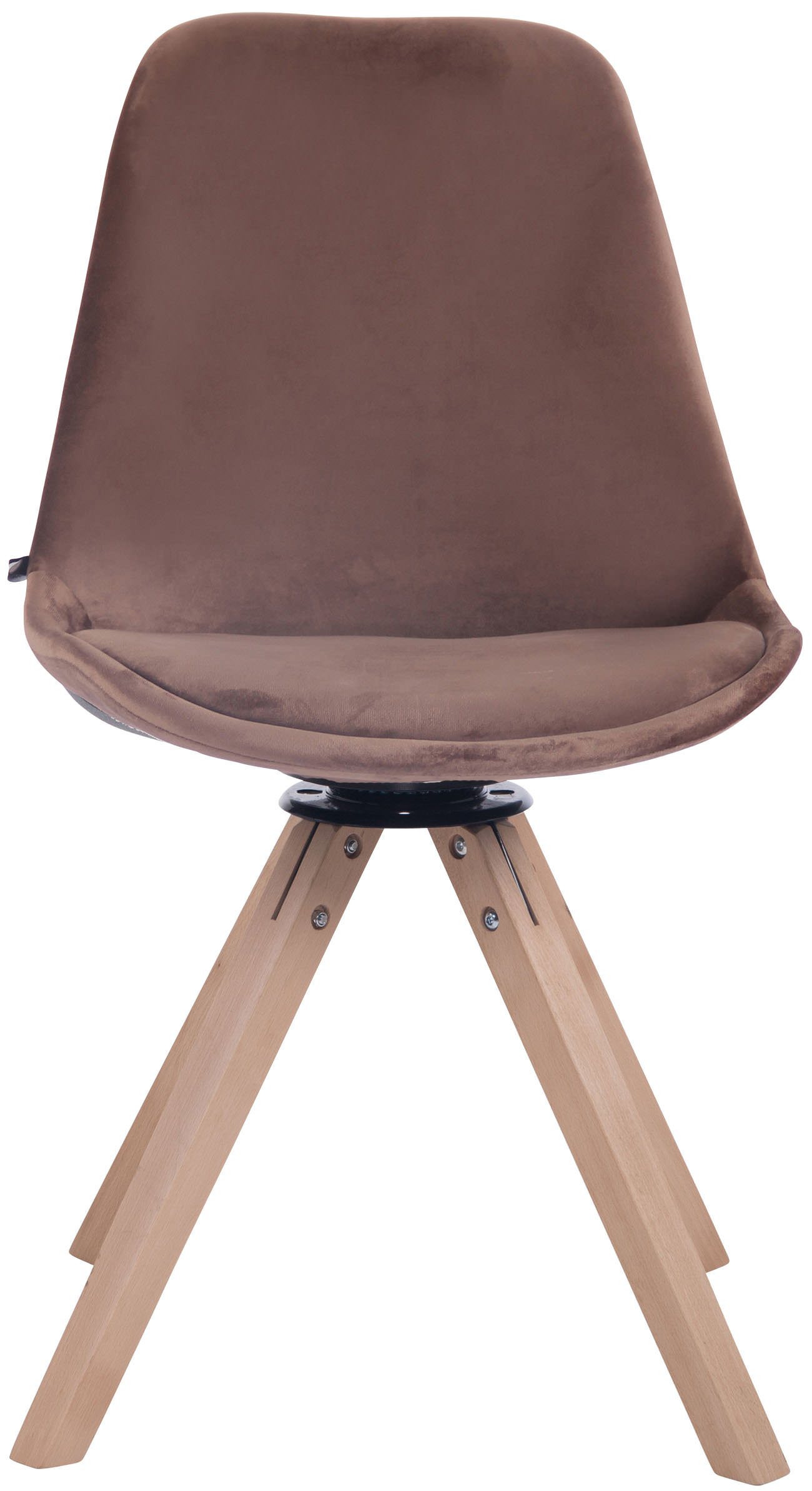 Eetkamerstoel Troyes fluweel vierkant frame