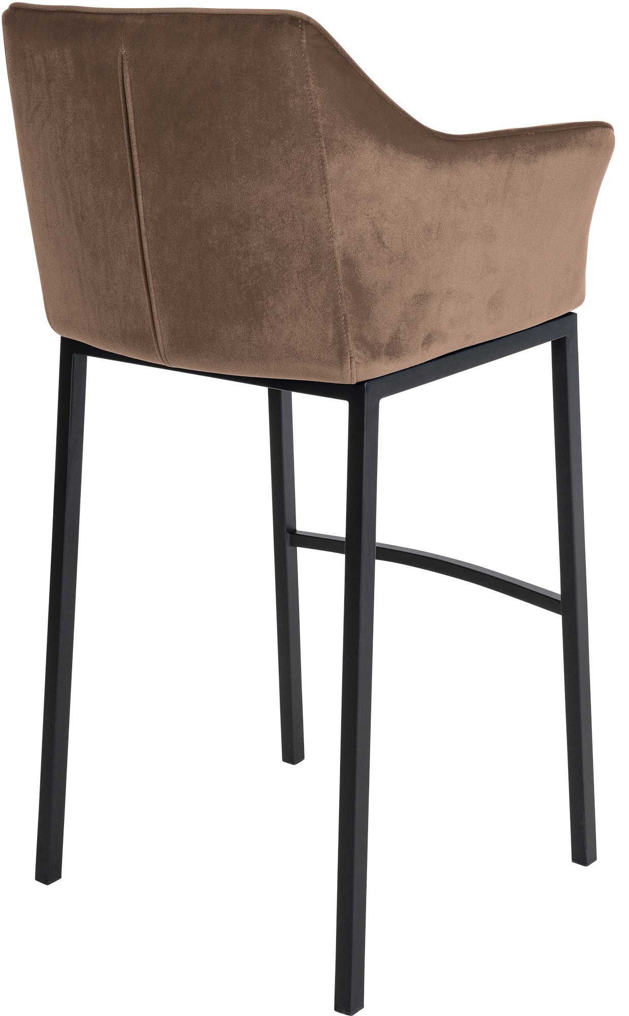 2-delige set barkrukken Damaso fluweel met 4-poots frame