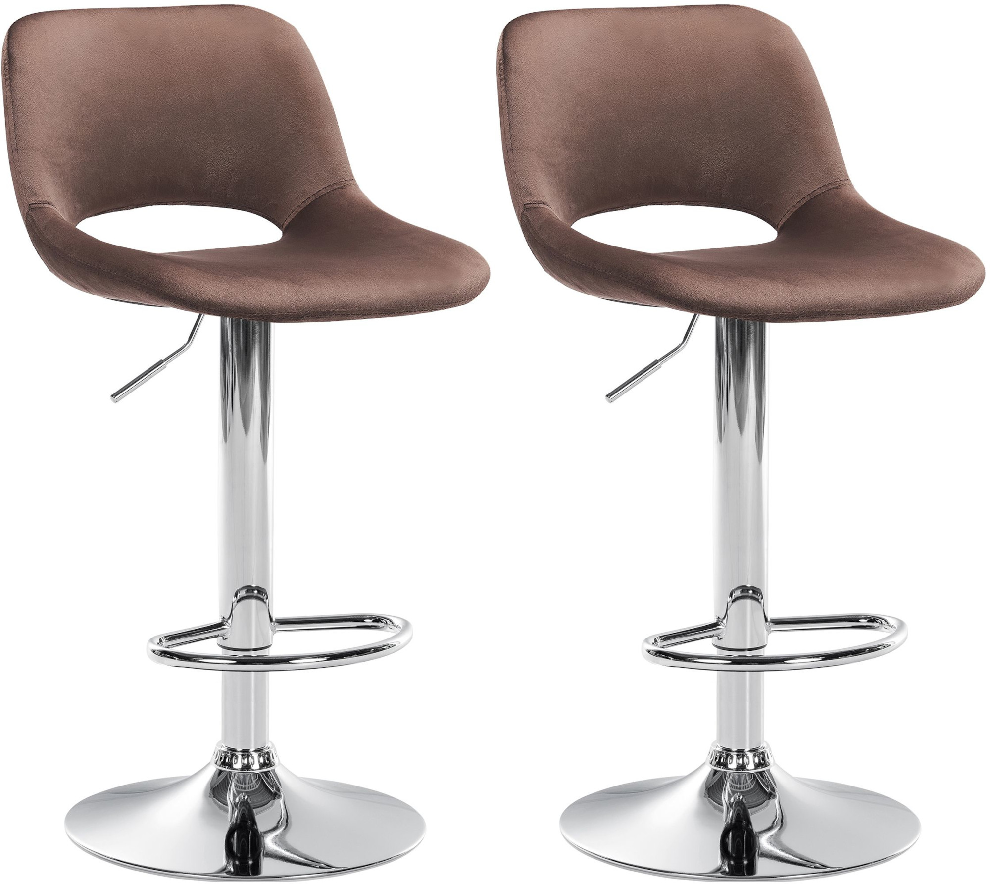 Set van 2 barkrukken Camden fluweel