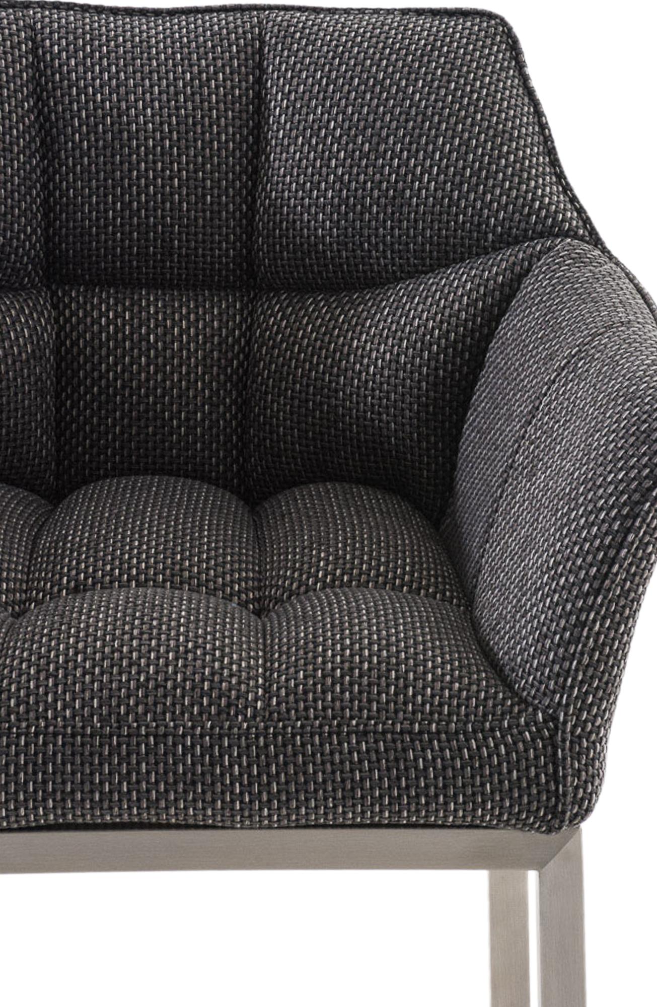 Barkruk Damaso Stof met Vierpootsframe