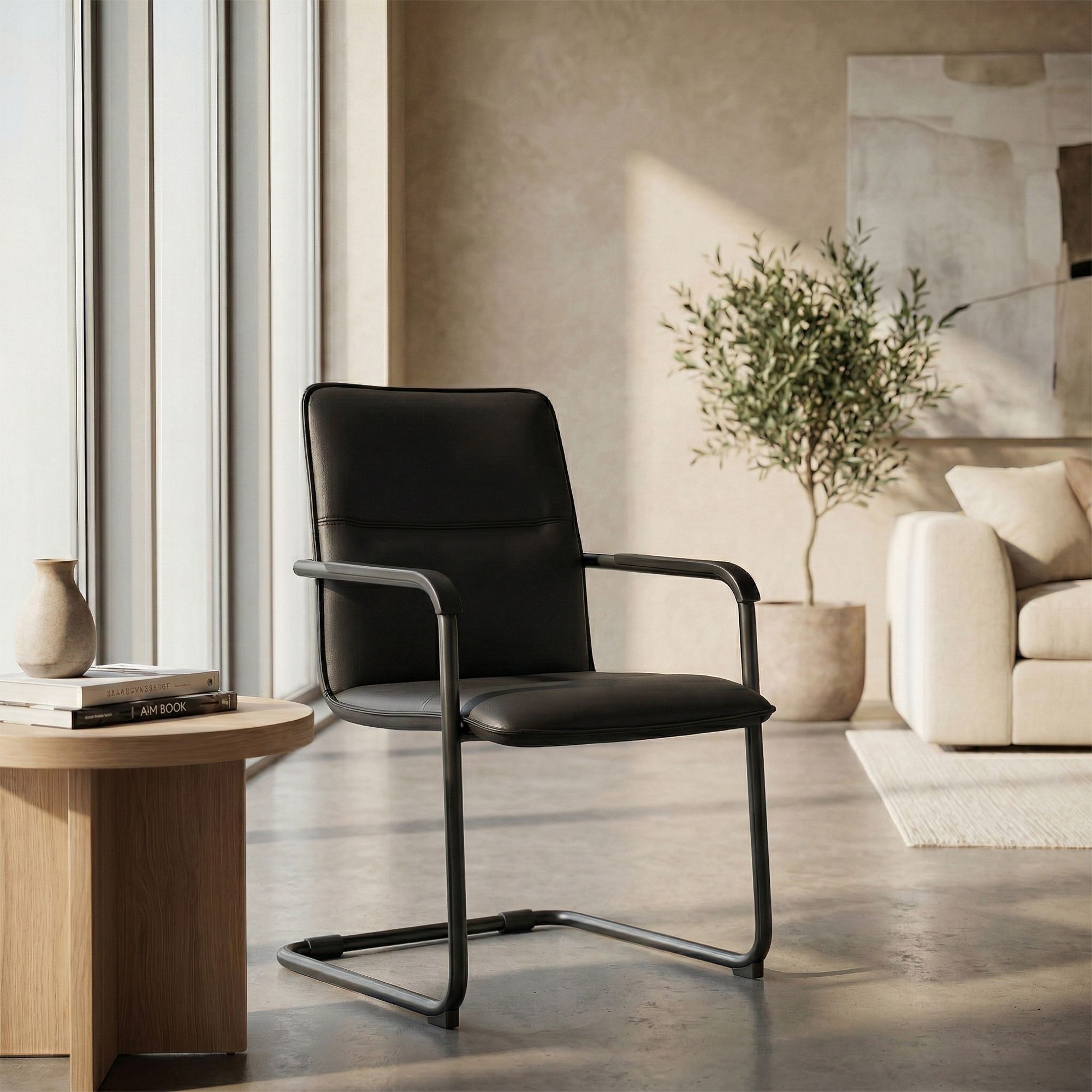 Set van 2 bezoekersstoelen Seattle kunstleer