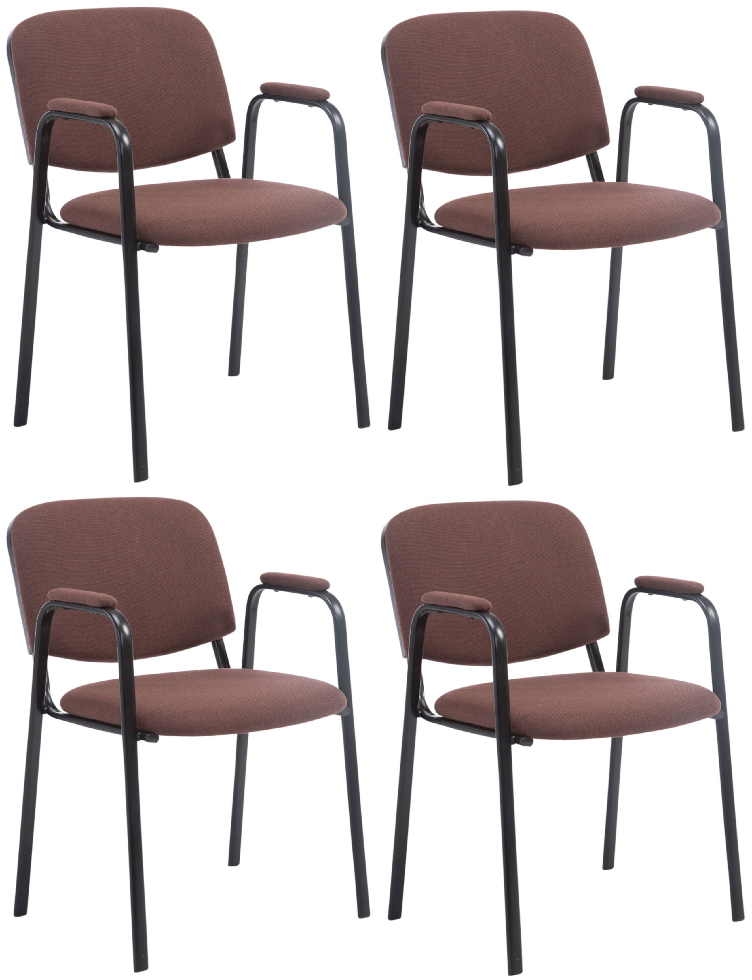 Set van 4 stapelstoelen Ken Pro stof